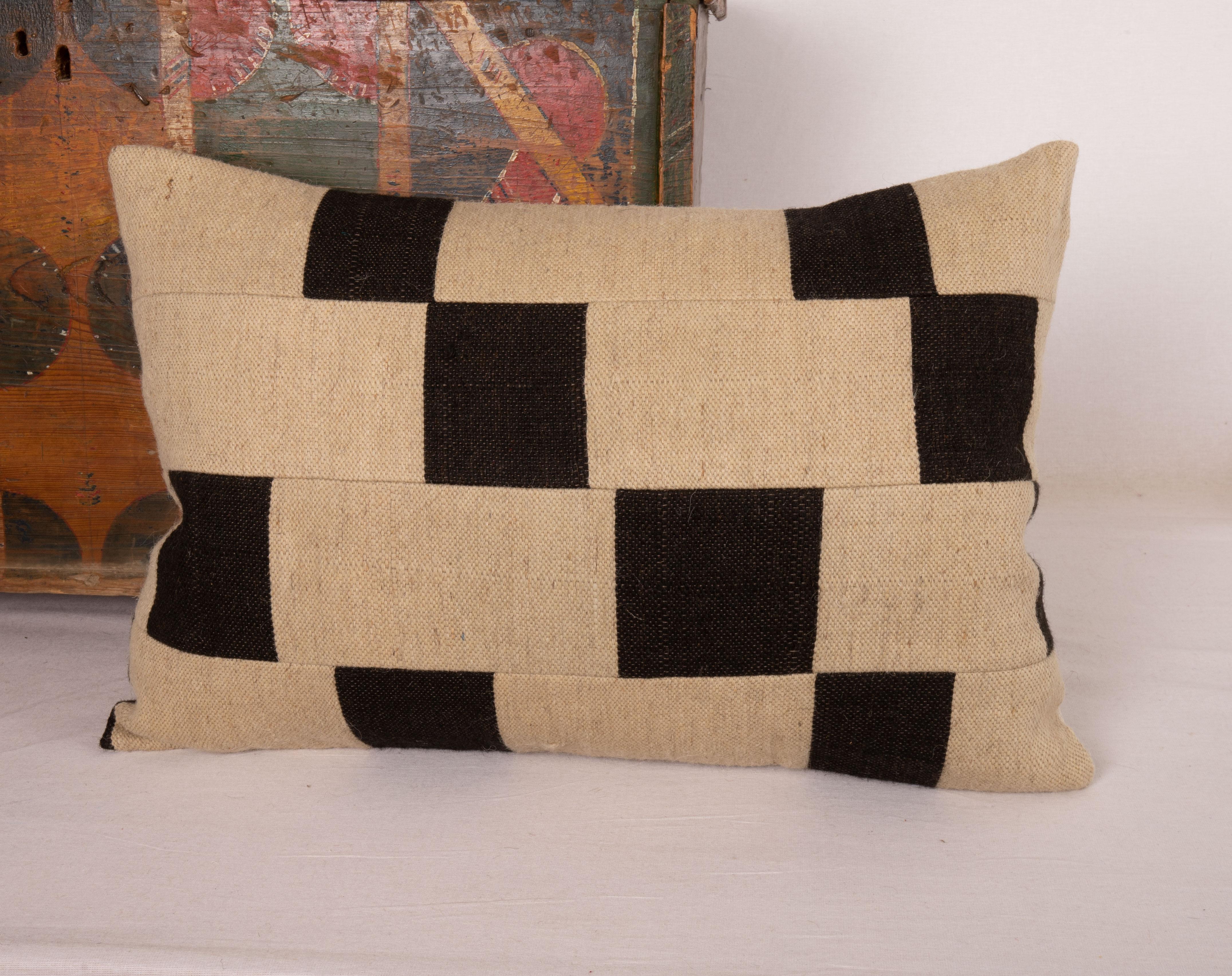 Pillow Case Made from a Contemporary Hand Loomed Wool Fabric For Sale 2