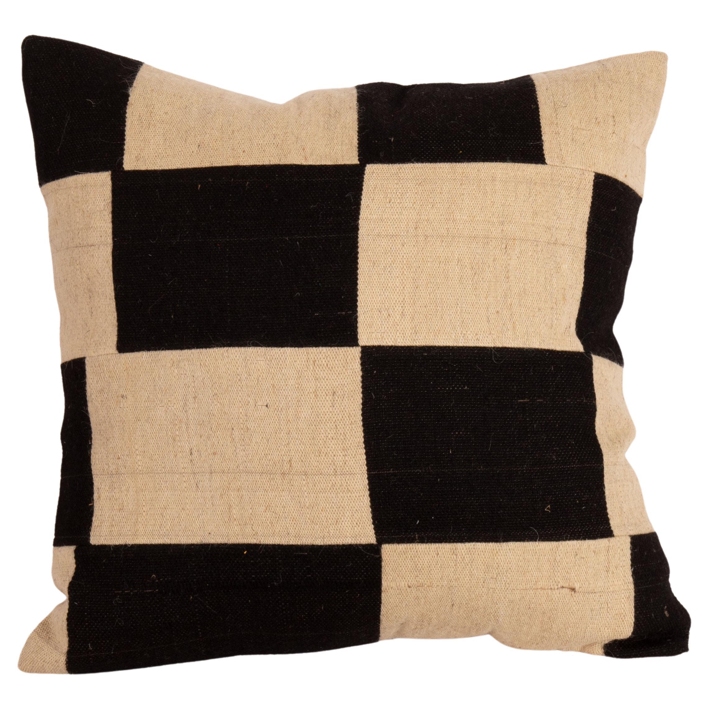 Pillow Case Made from a Contemporary Hand Loomed Wool Fabric For Sale