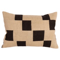 Pillow Case Made from a Contemporary Hand Loomed Wool Fabric