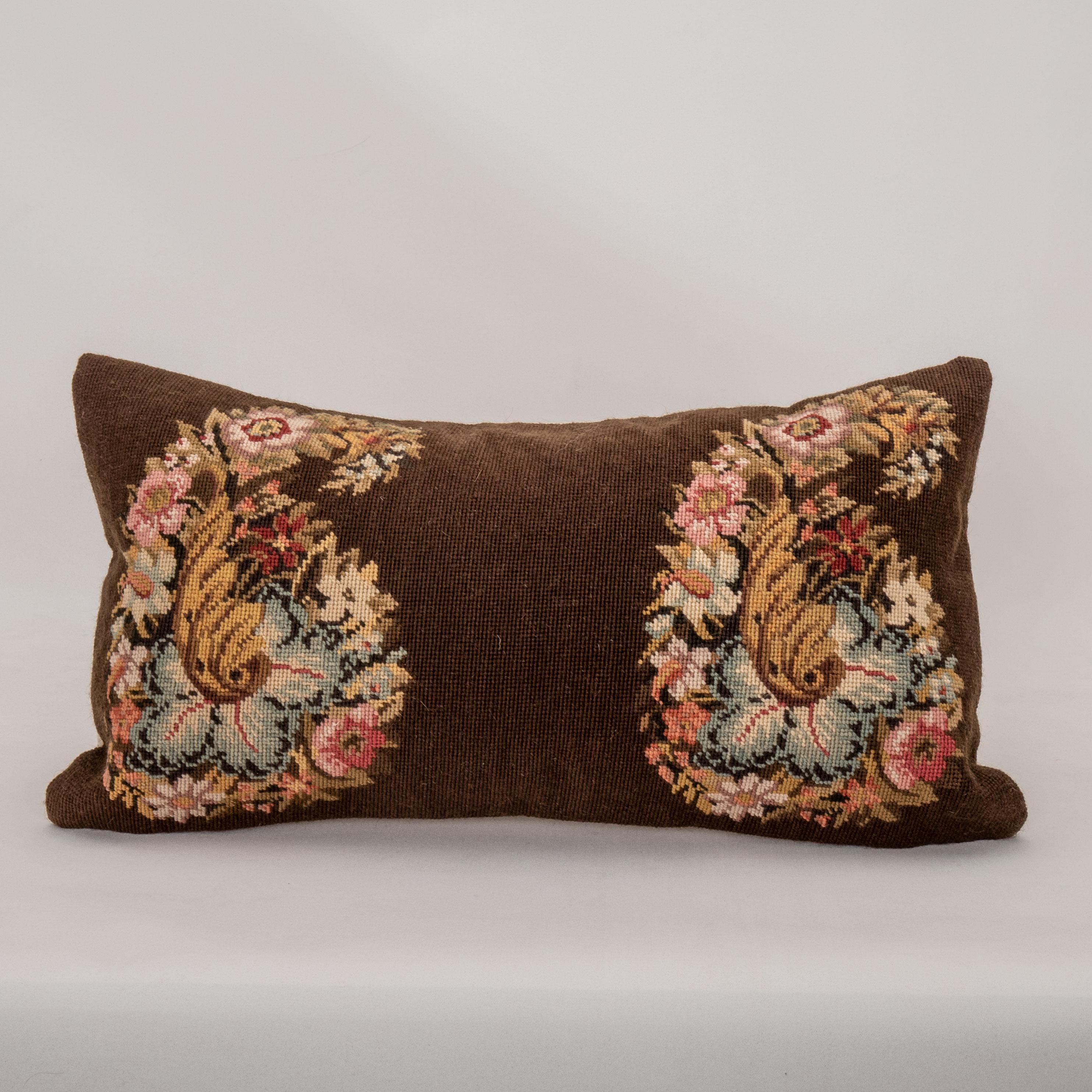 Suzani Pillow Case Made from a European Embroidery, E 20th C. For Sale