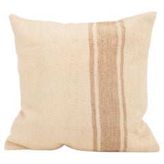 Pillowcase Made from a Mid 20th C. Anatolian , Turkish Neutral Kilim