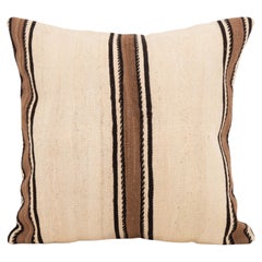 Pillow Case Made from a Mid 20th C. Anatolian , Turkish Neutral Kilim