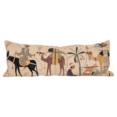 Kissenbezug aus einer ägyptischen Khayamiya-Platte aus der Mitte des 20.