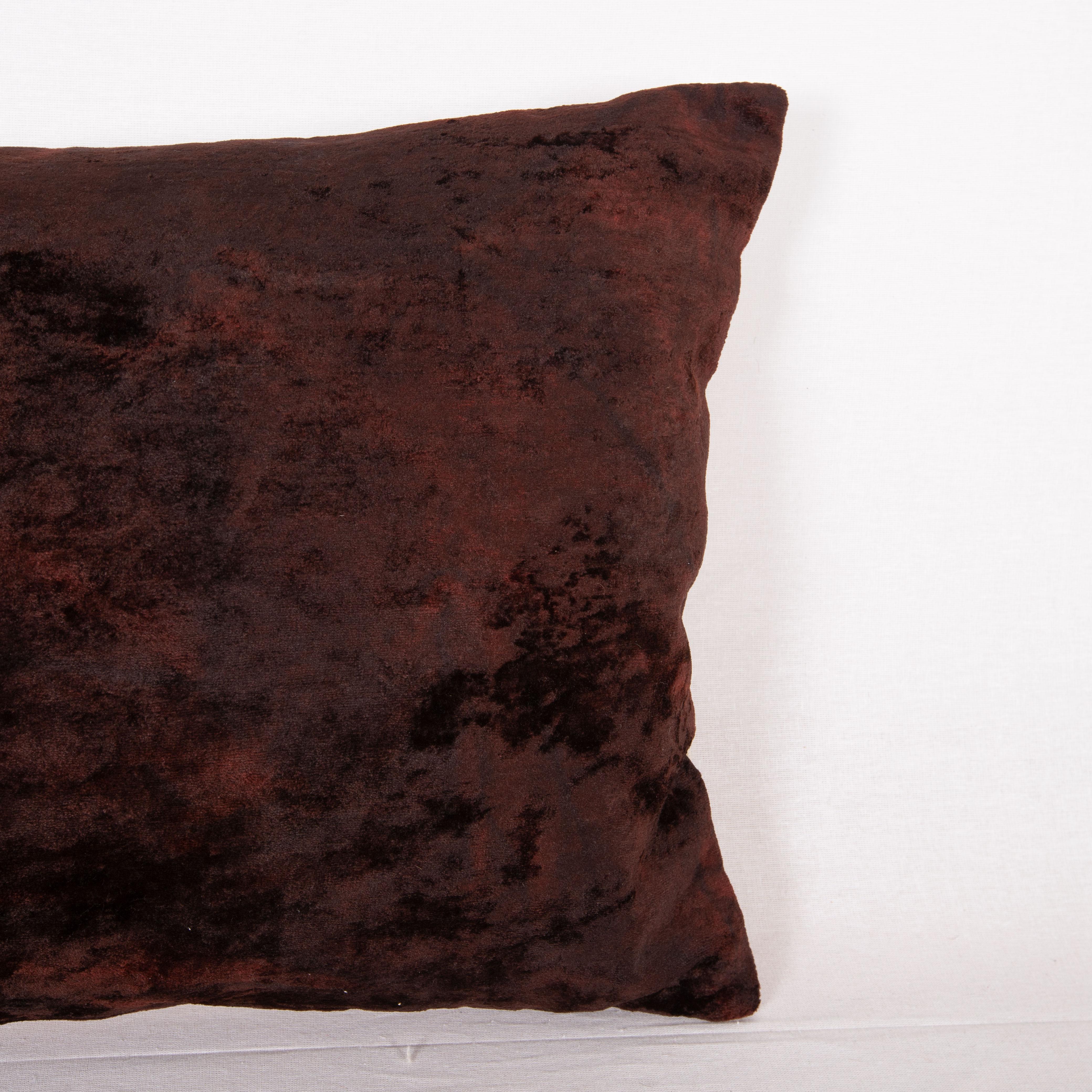 20th Century Pillow Case Made from a Mid 20th C. Silk Uzbek Velvet For Sale