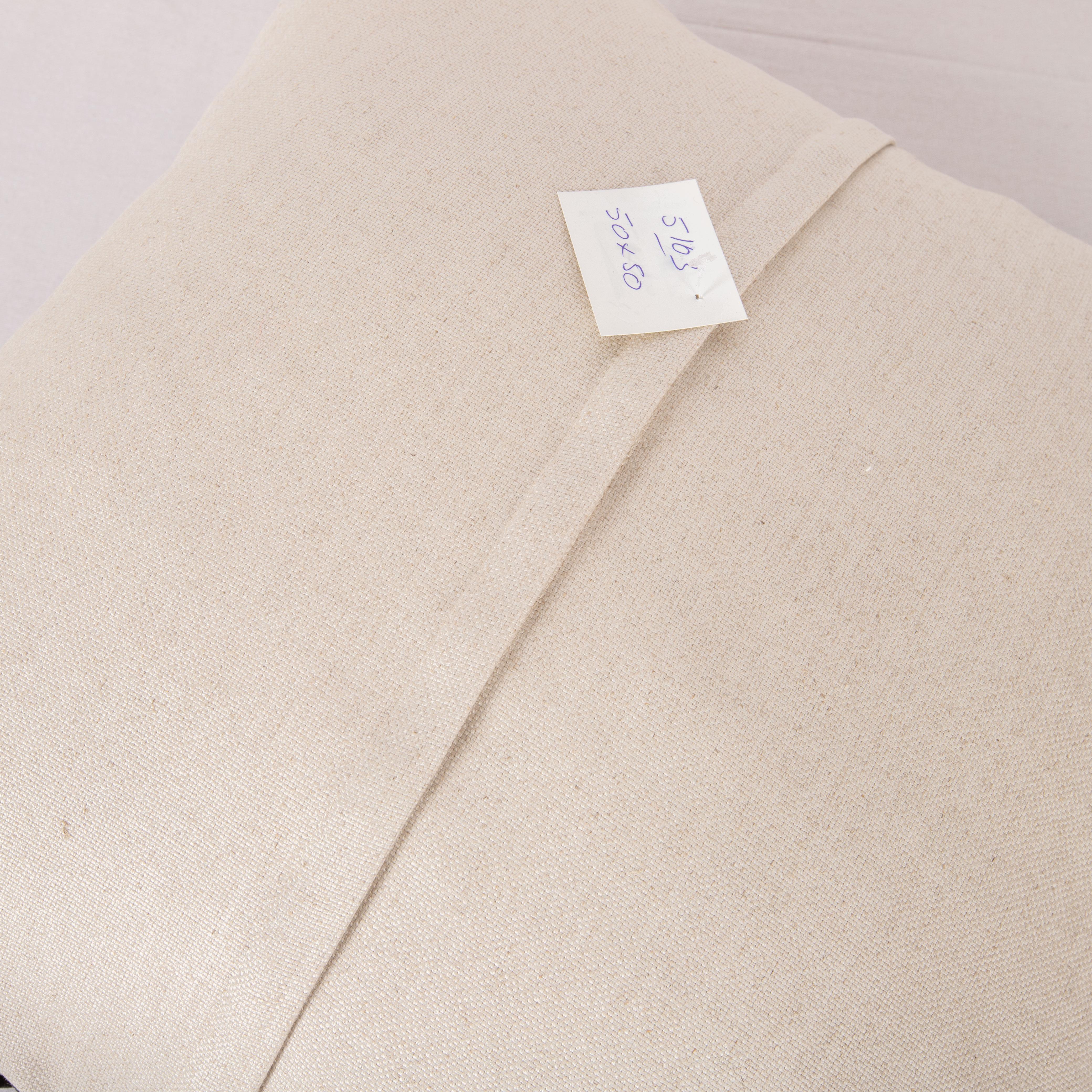 Pillow Case Made from a Mid 20th C. Silk Uzbek Velvet For Sale 1