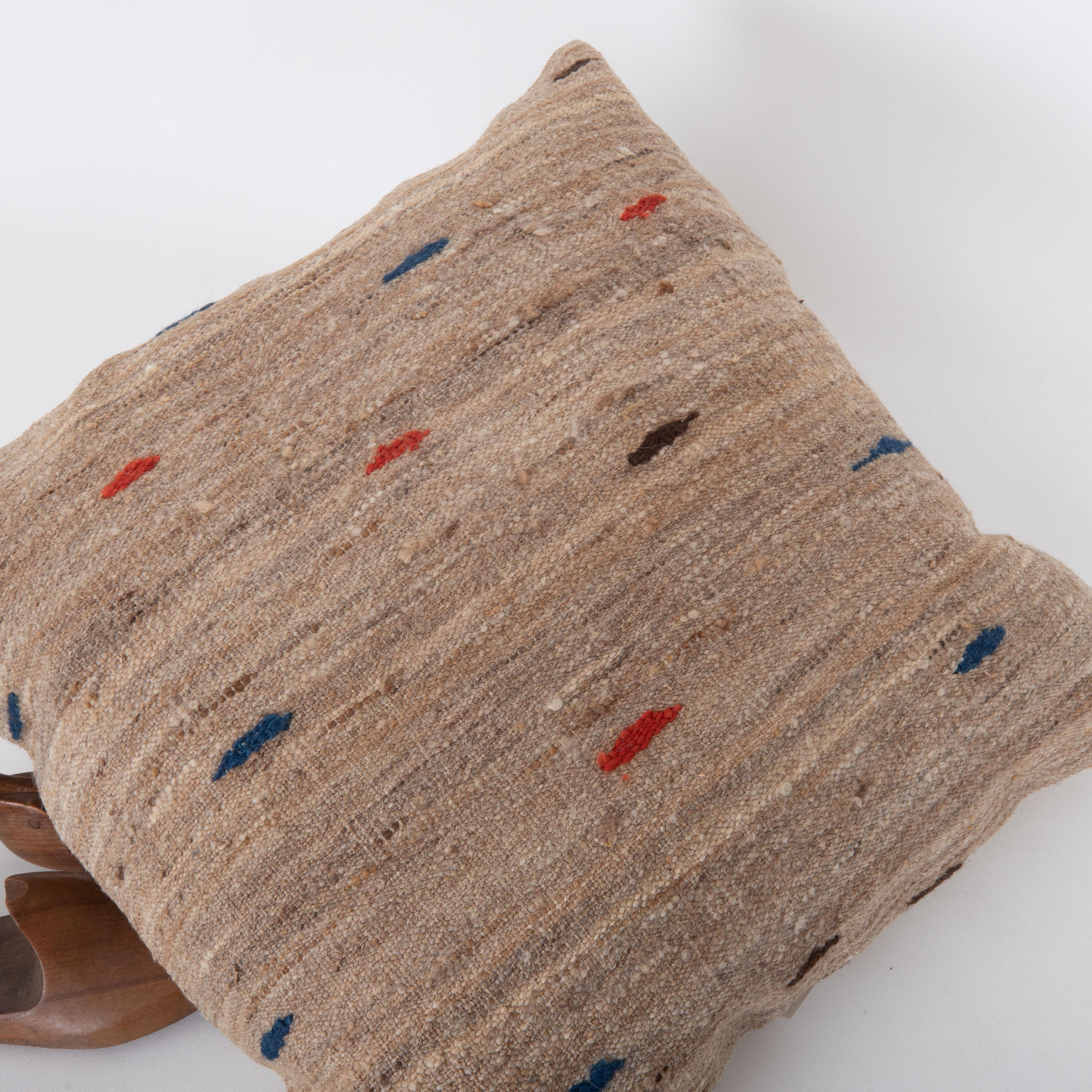 20th Century Pillow Case Made from a Vintage Flatweave For Sale