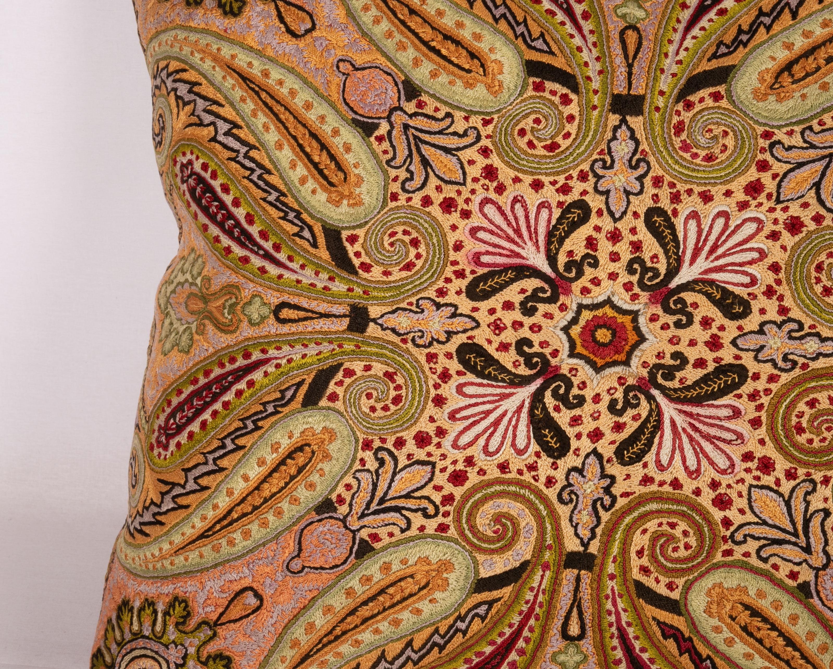 Suzani Pillow Case Made from a Vintage Indian Embroidery