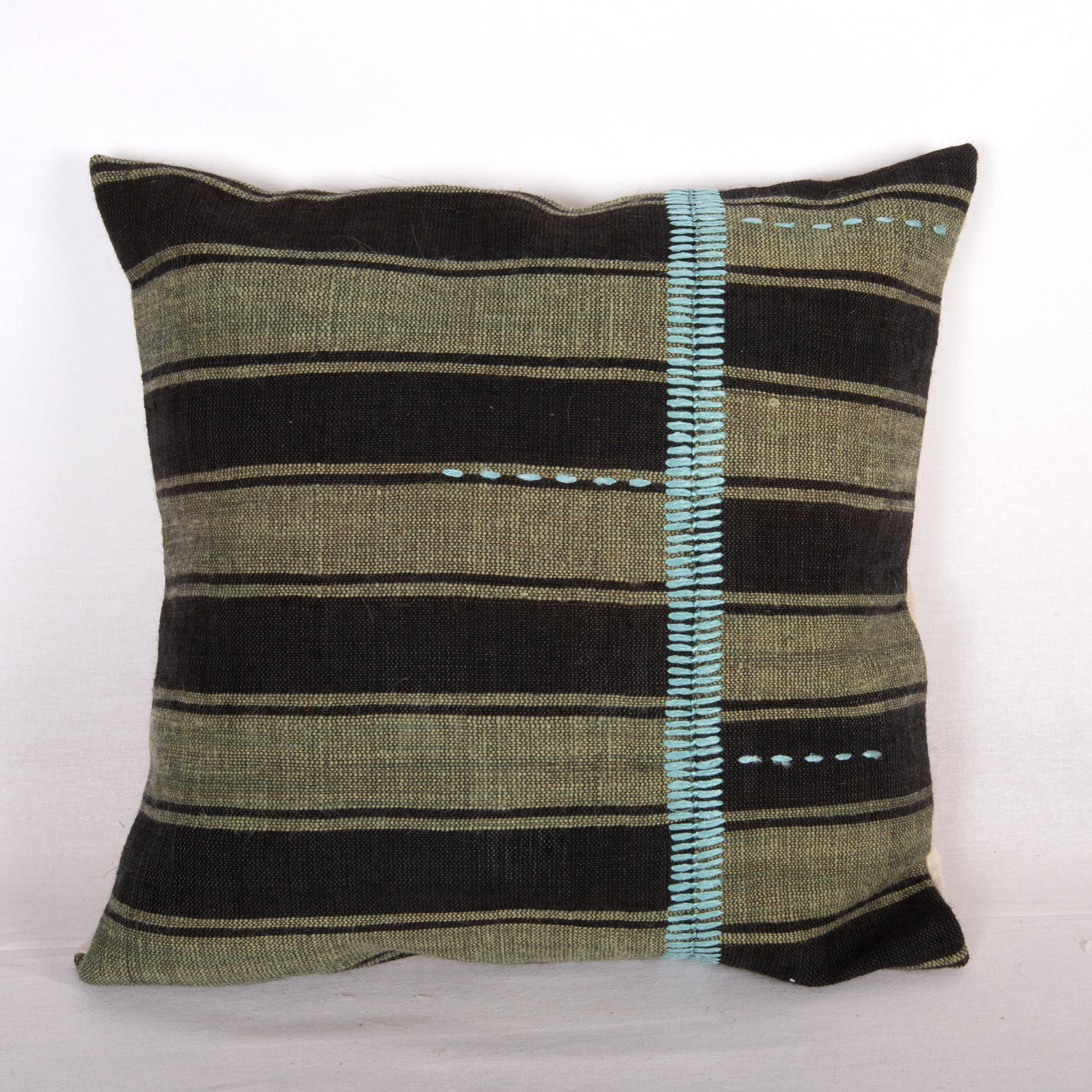 Hand-Woven Pillow Case Made from an Anatolian Cover, Mid 20th C