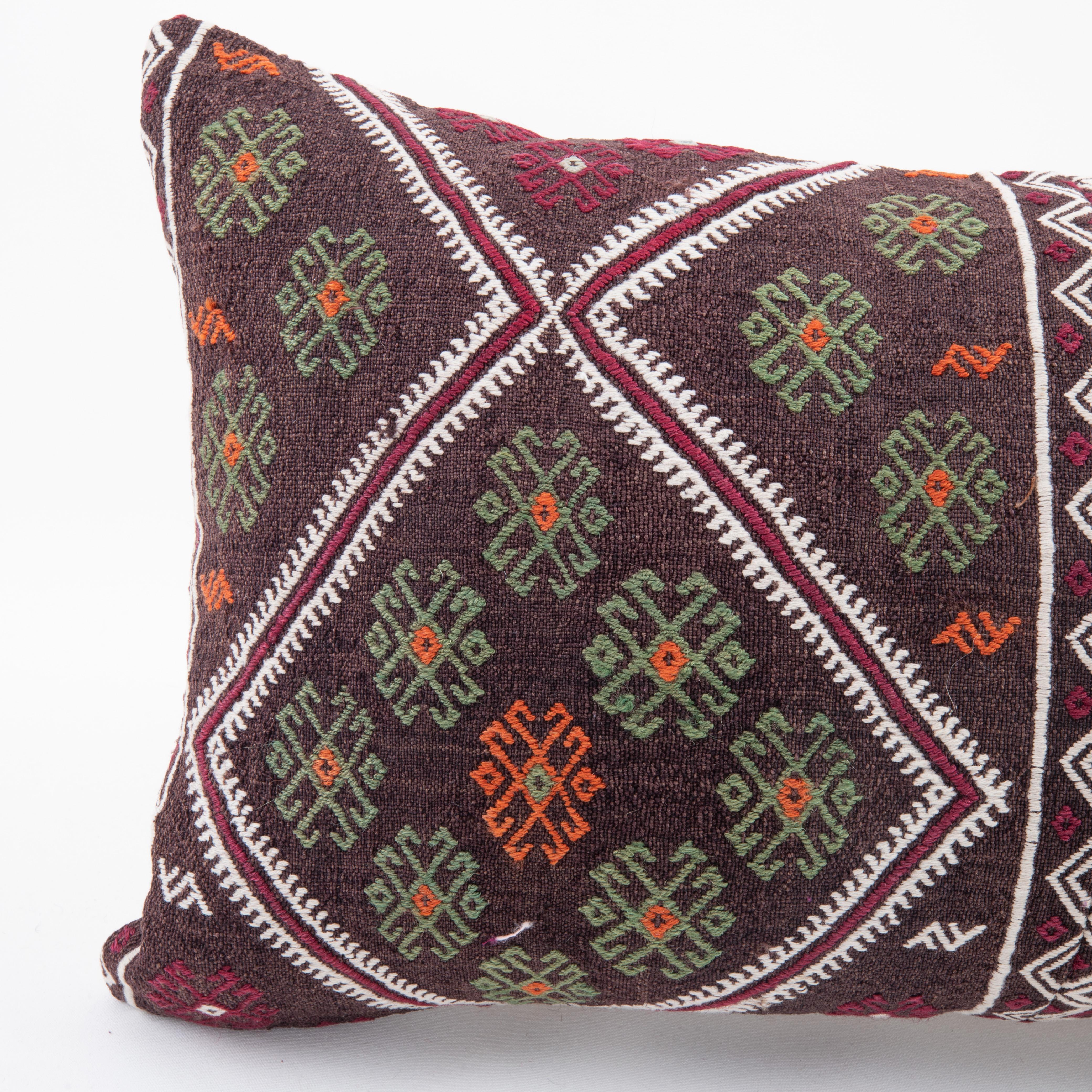 Kilim Pillow Case Made from an Antique Anatolian Cicim Rug For Sale