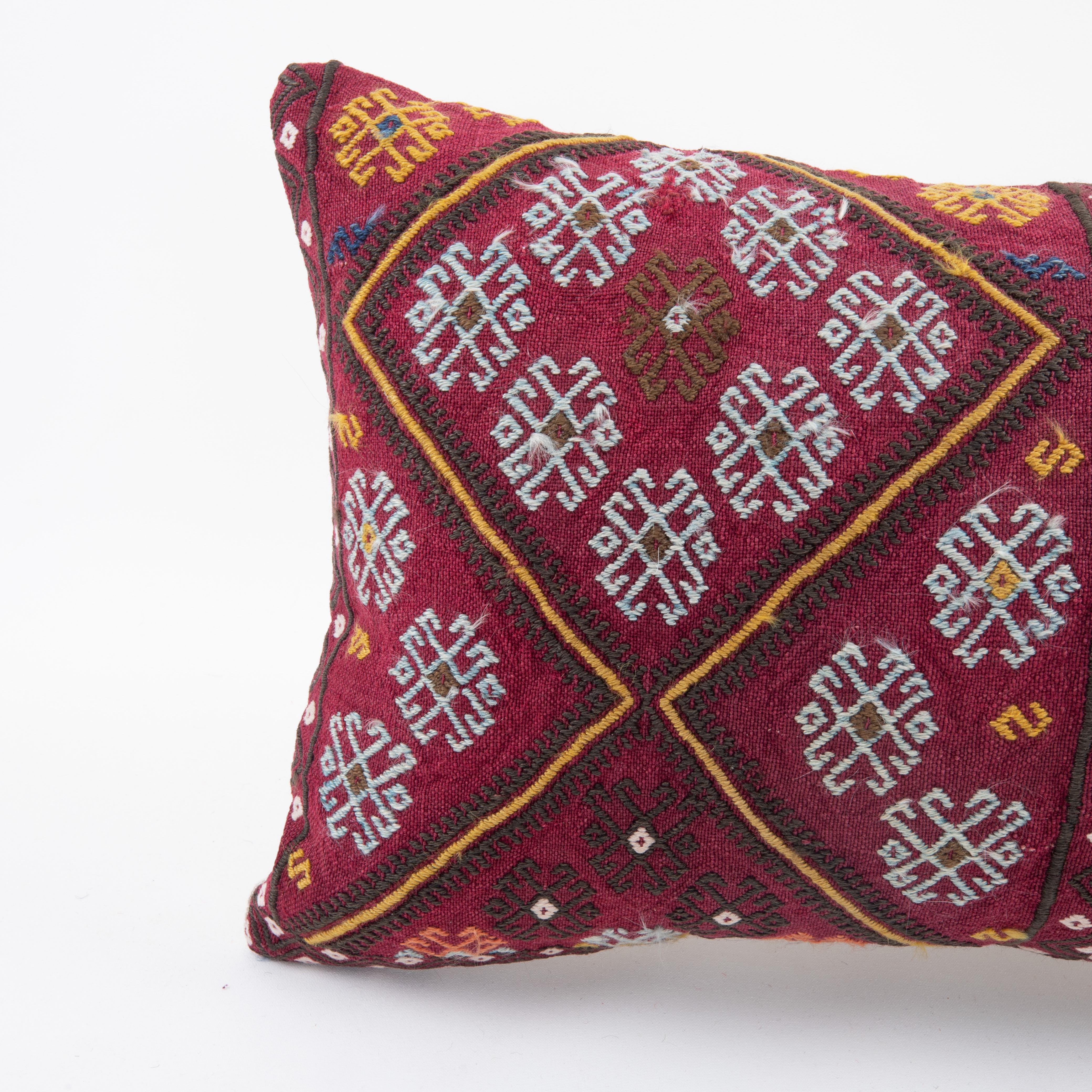 Kilim Pillow Case Made from an Antique Anatolian Cicim Rug For Sale