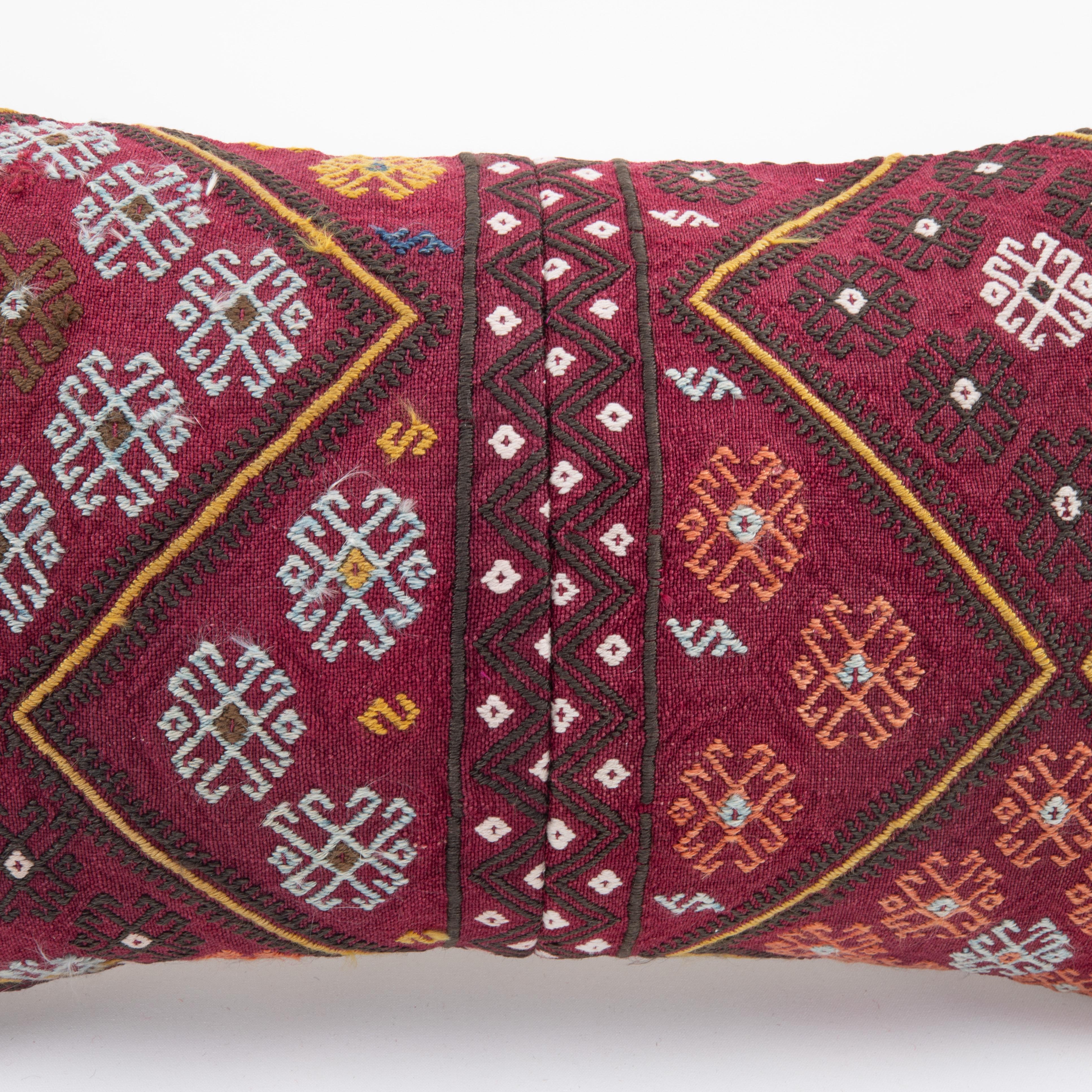 Turkish Pillow Case Made from an Antique Anatolian Cicim Rug For Sale