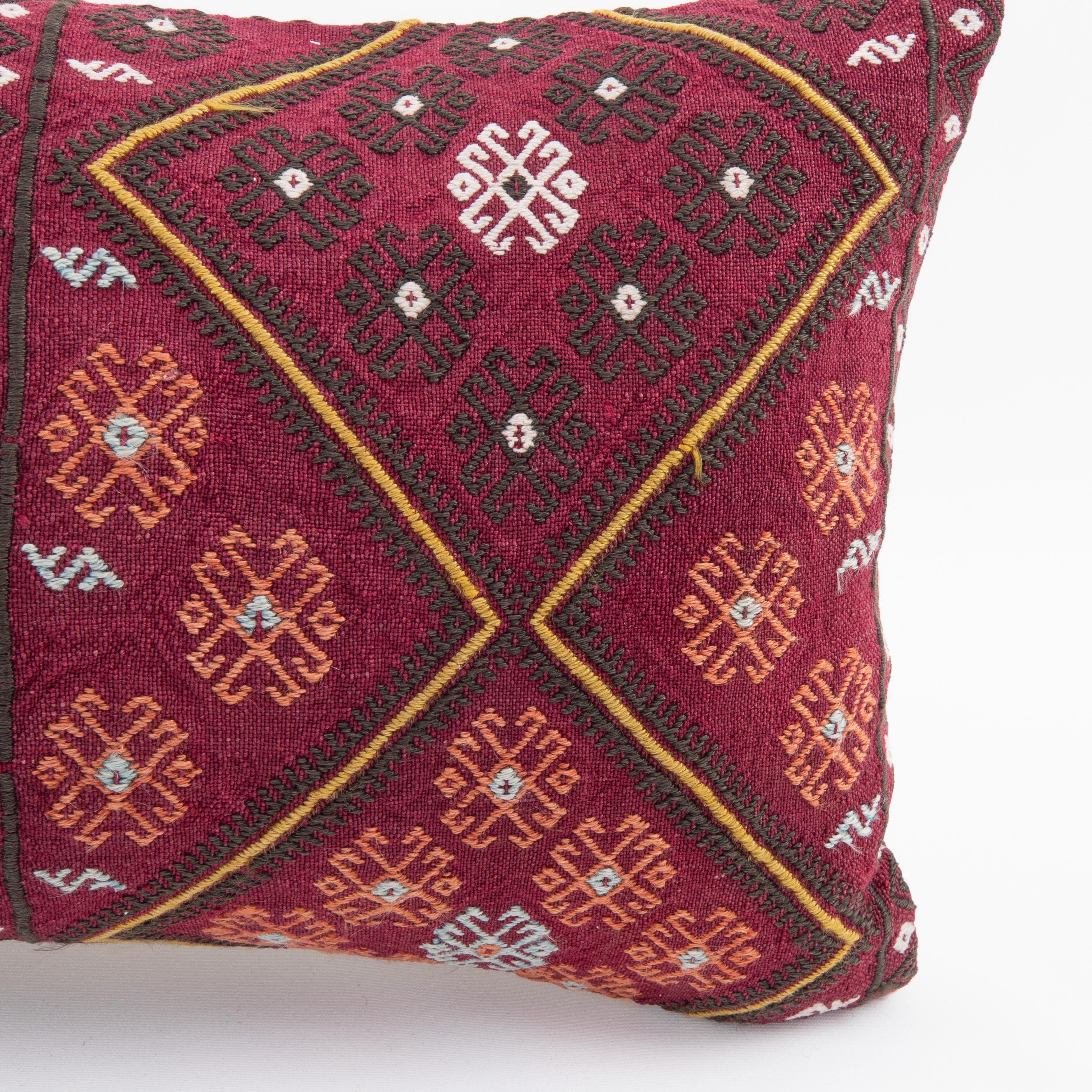 Hand-Woven Pillow Case Made from an Antique Anatolian Cicim Rug For Sale