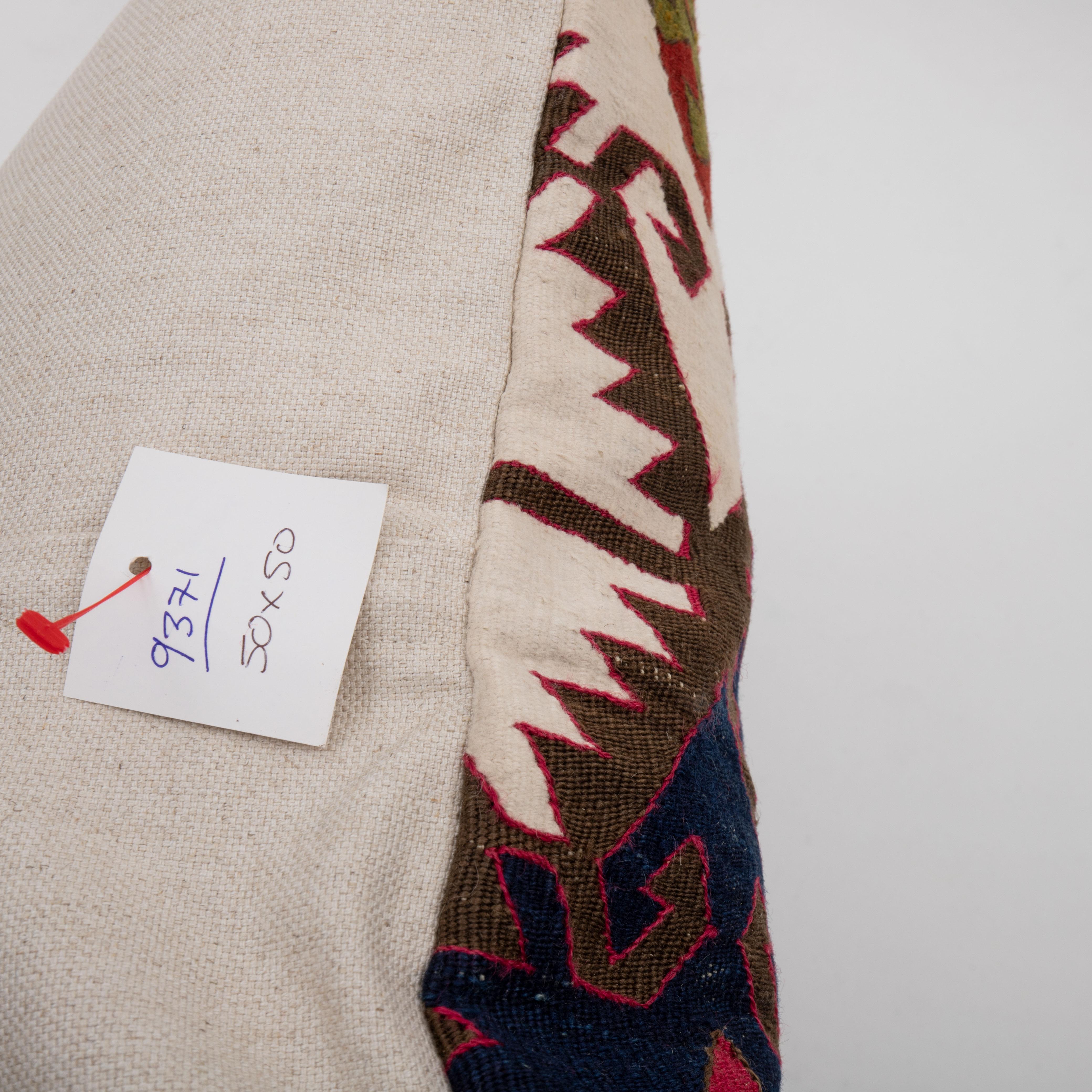 19th Century Pillow Case Made from an Antique Anatolian Kilim For Sale