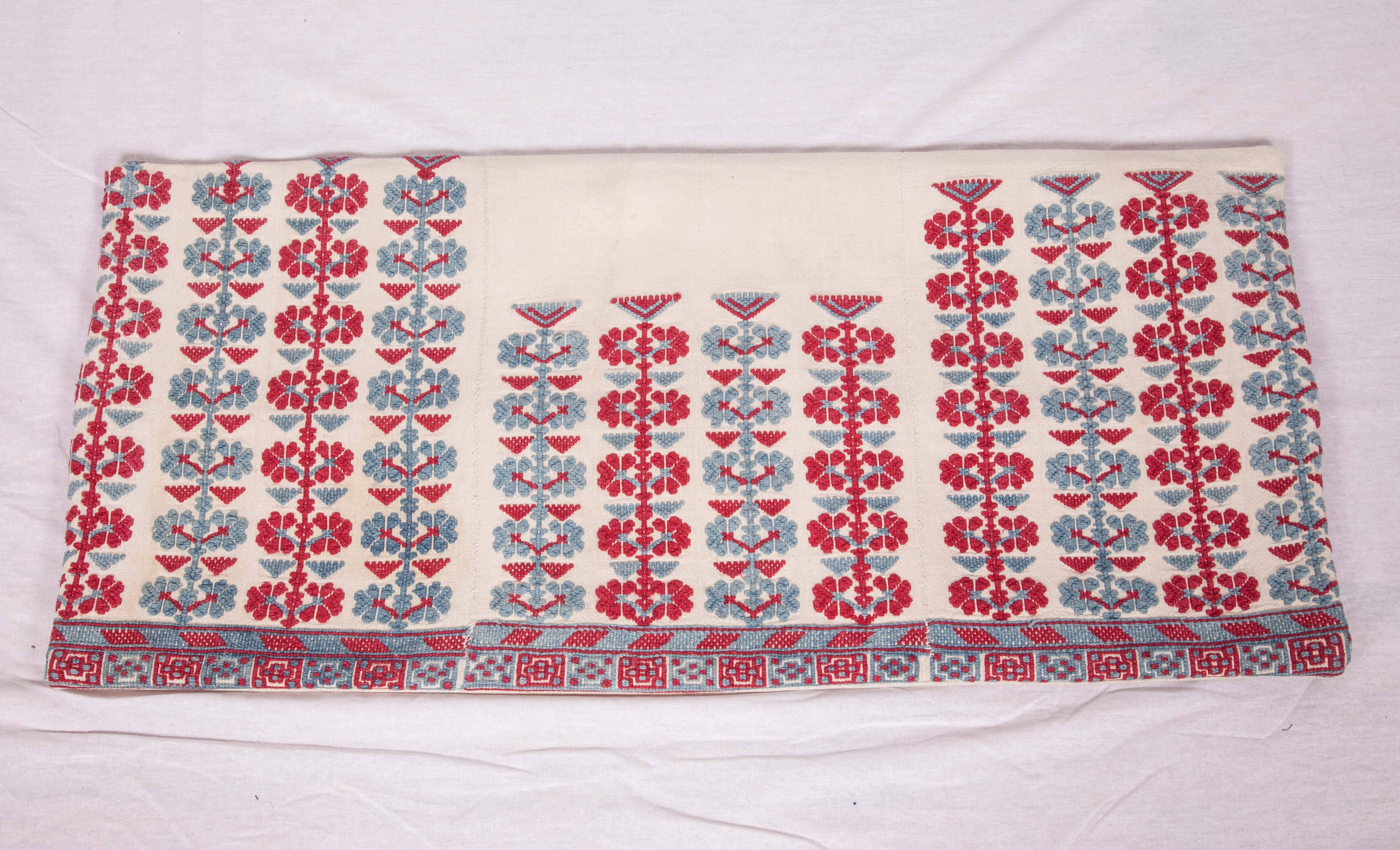 Pillow Case Made from an Antique Embroidered Western Anatolian Dress Skirt 1