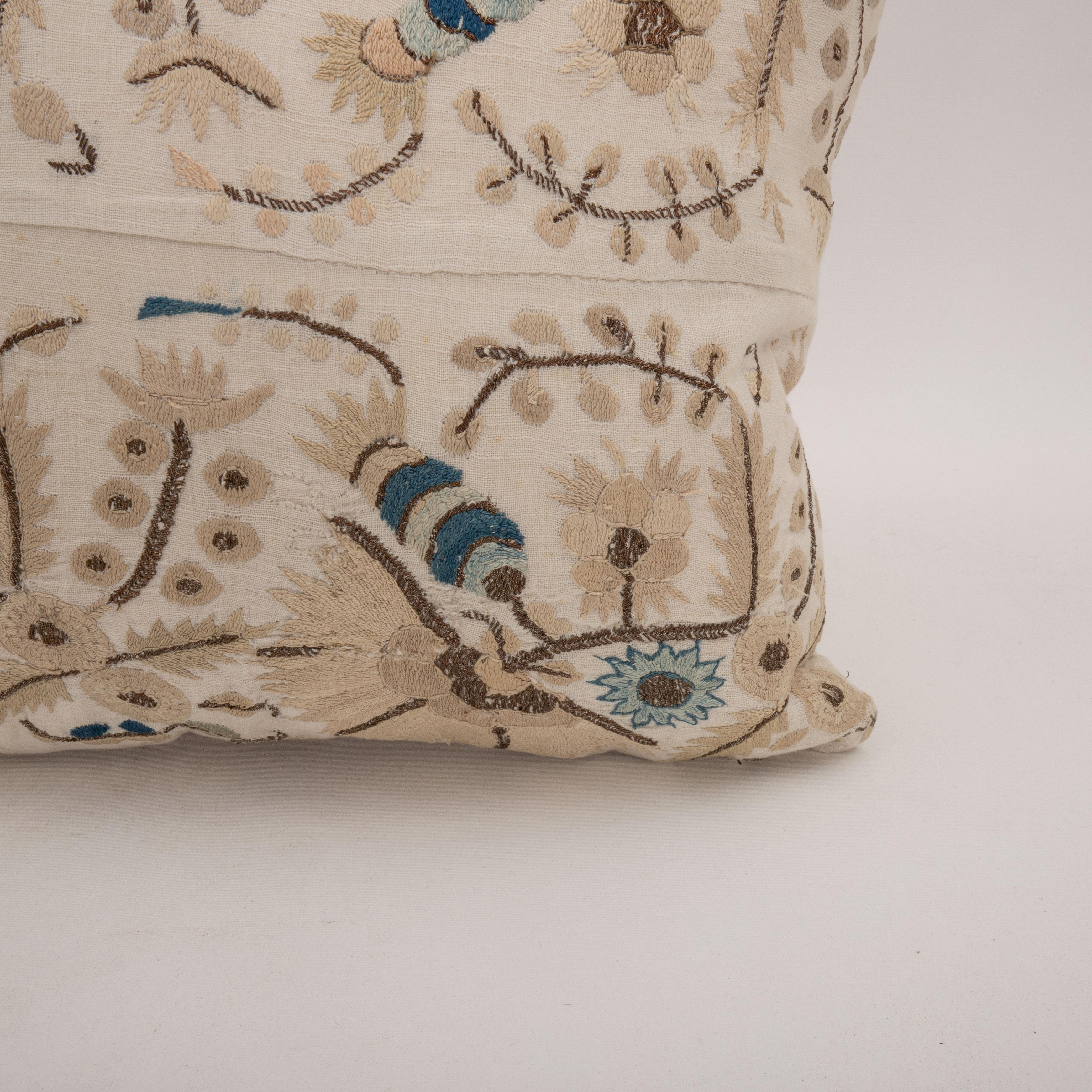 Turkish Pillow Case Made from an Antique Ottoman Embroidery For Sale