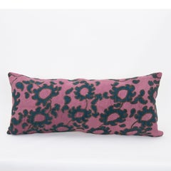 Pillow Case Made from an Antique Tajik Suzani Early 20th Century.