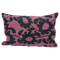 Pillow Case Made from an Antique Tajik Suzani Early 20th Century.