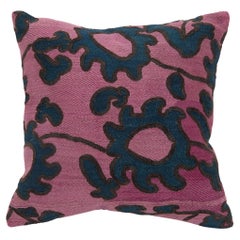 Pillow Case Made from an Antique Tajik Suzani Early 20th Century.