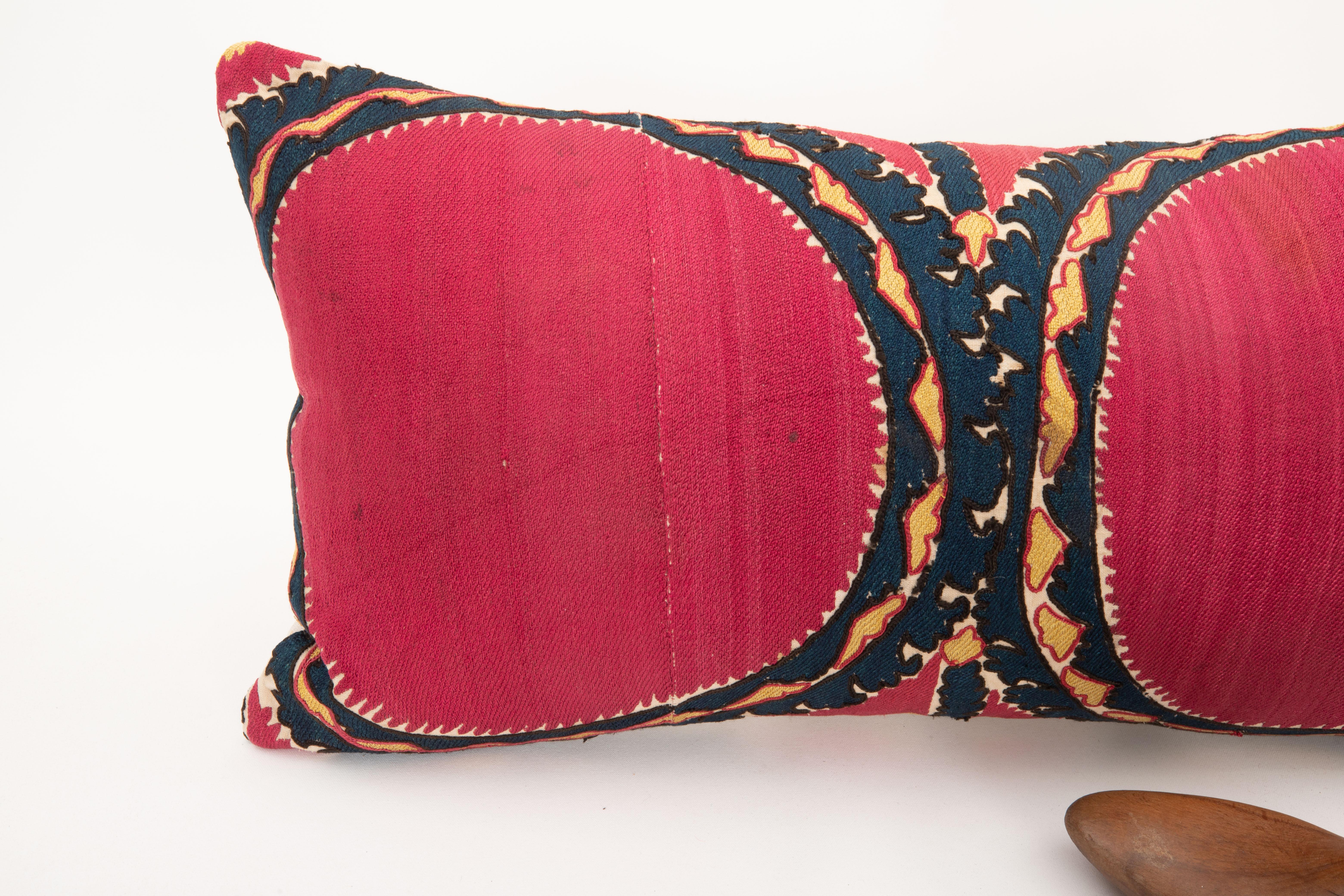 Pillow Case Made from an Antique Tashkent Suzani, Uzbekistan In Fair Condition For Sale In Istanbul, TR