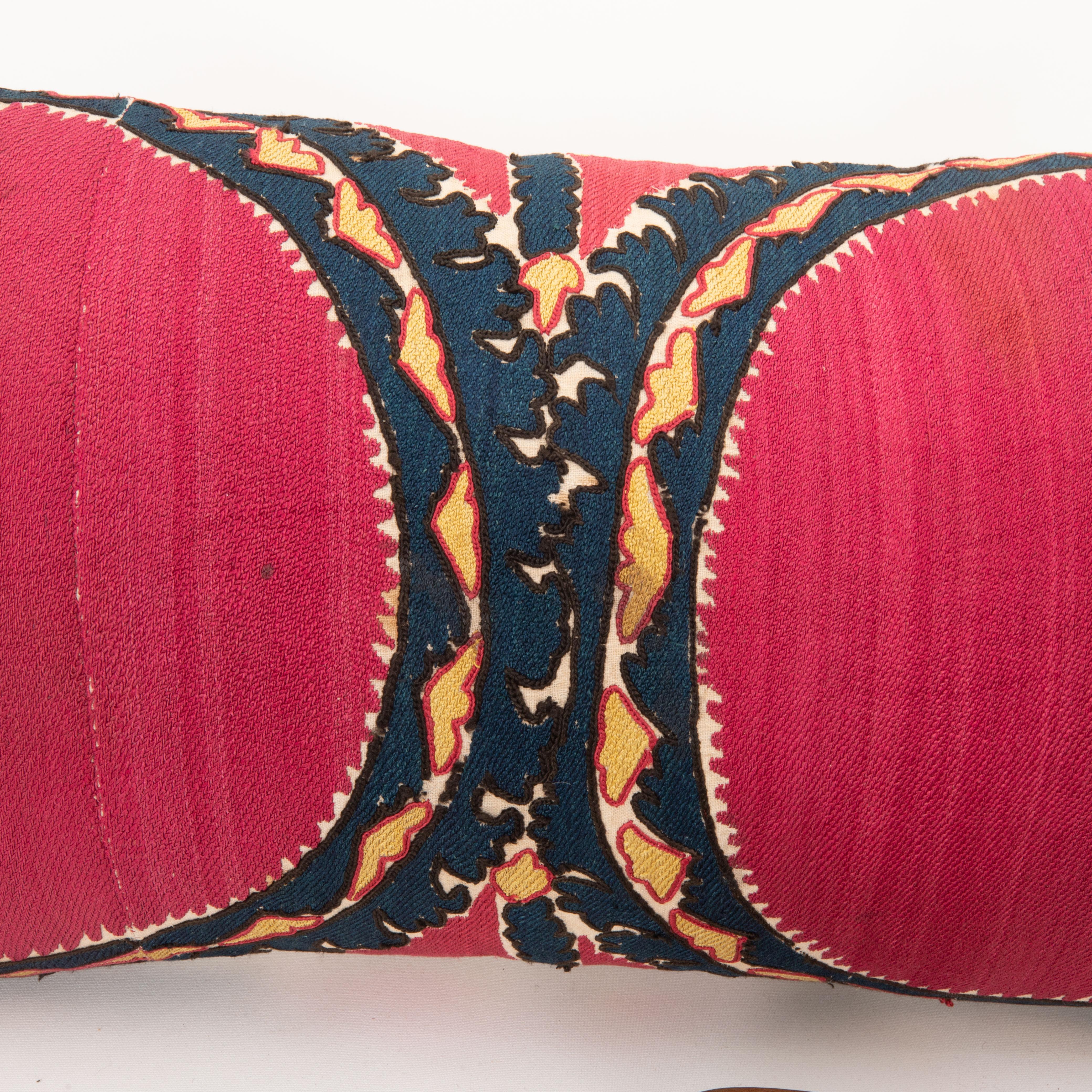 19th Century Pillow Case Made from an Antique Tashkent Suzani, Uzbekistan For Sale