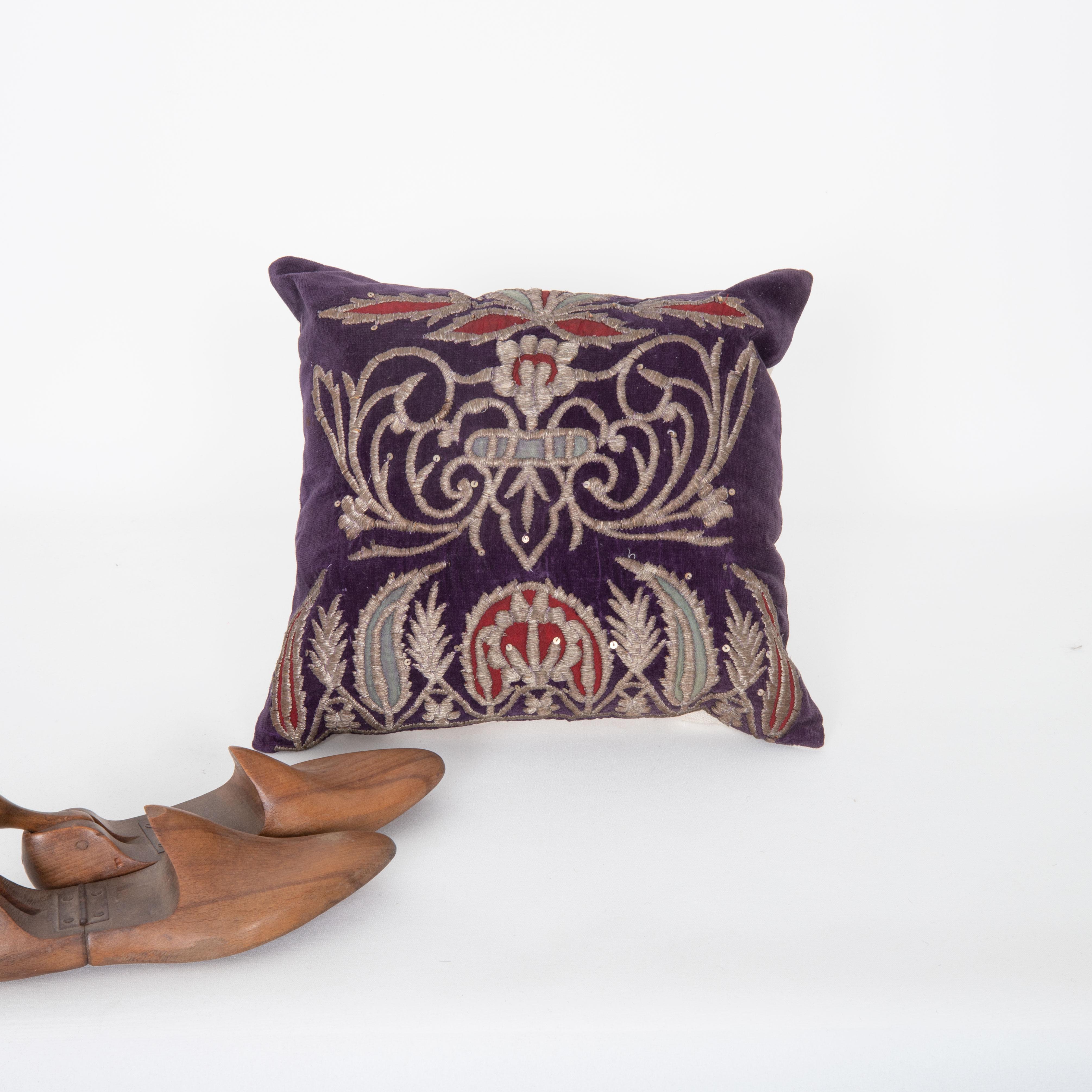 Turkish Pillow Case Made From an E 20th C. Ottoman Sarma Panel For Sale