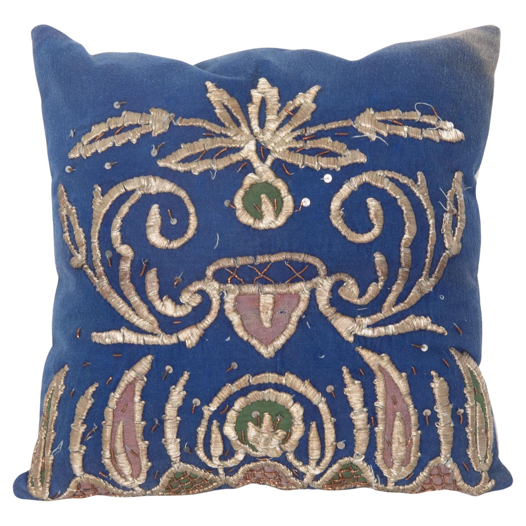 Pillow Case Made From an E 20th C. Ottoman Sarma Panel For Sale