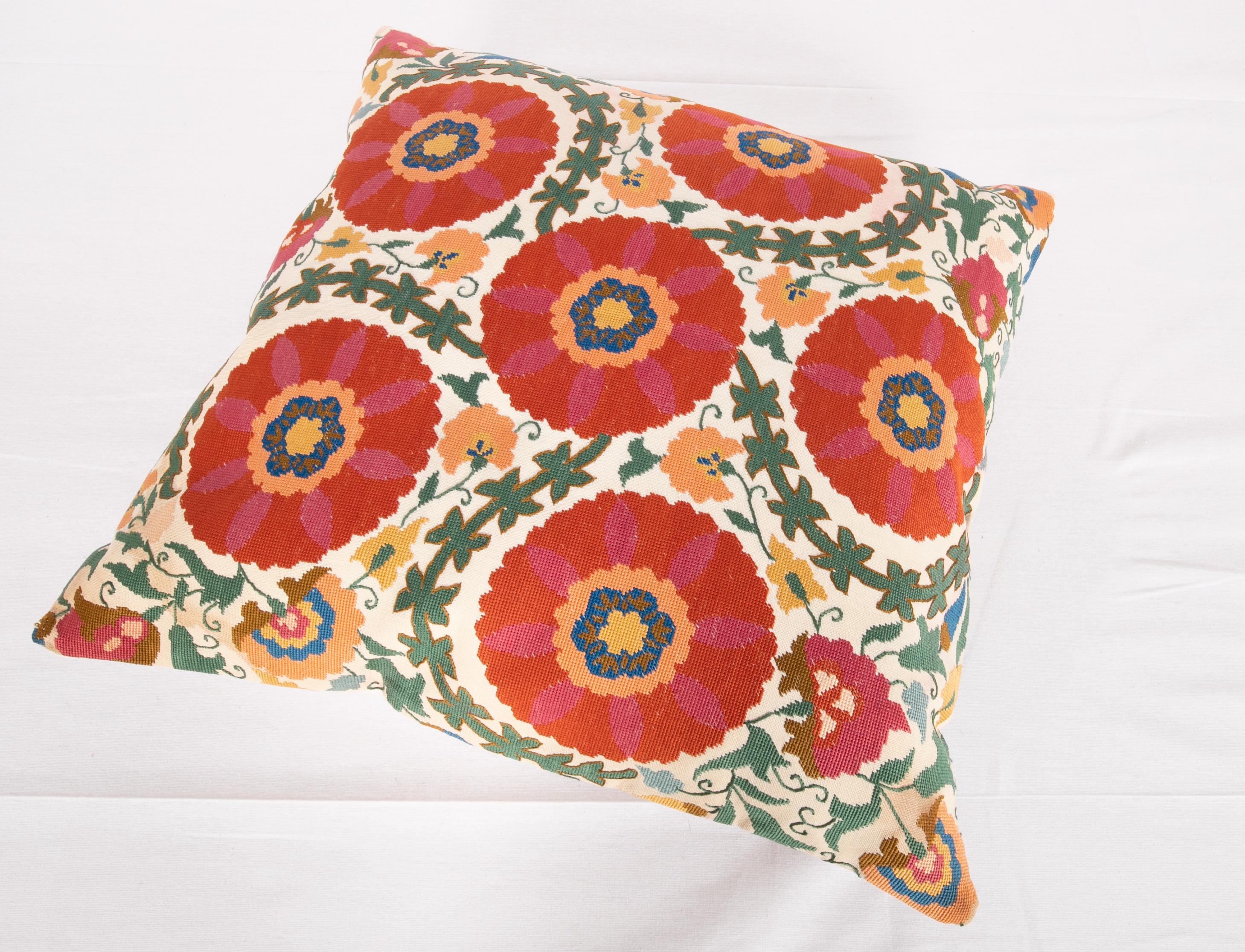 Pillow Case Made from an Early 20th Century Eastern European Embroidered Panel 2