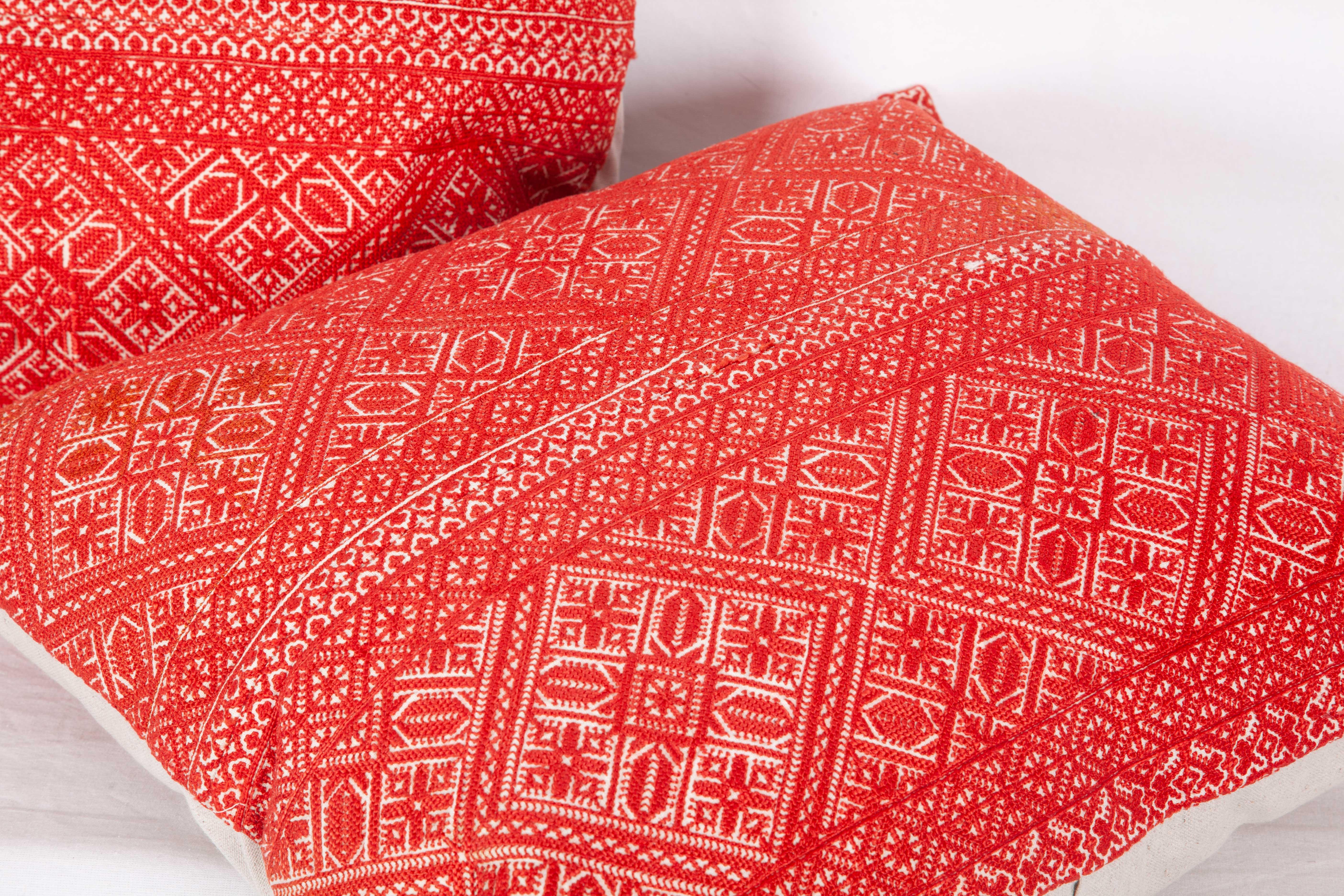 Suzani Pillow Case Made from an Early 20th Century Fez Embroidery from Morocco For Sale