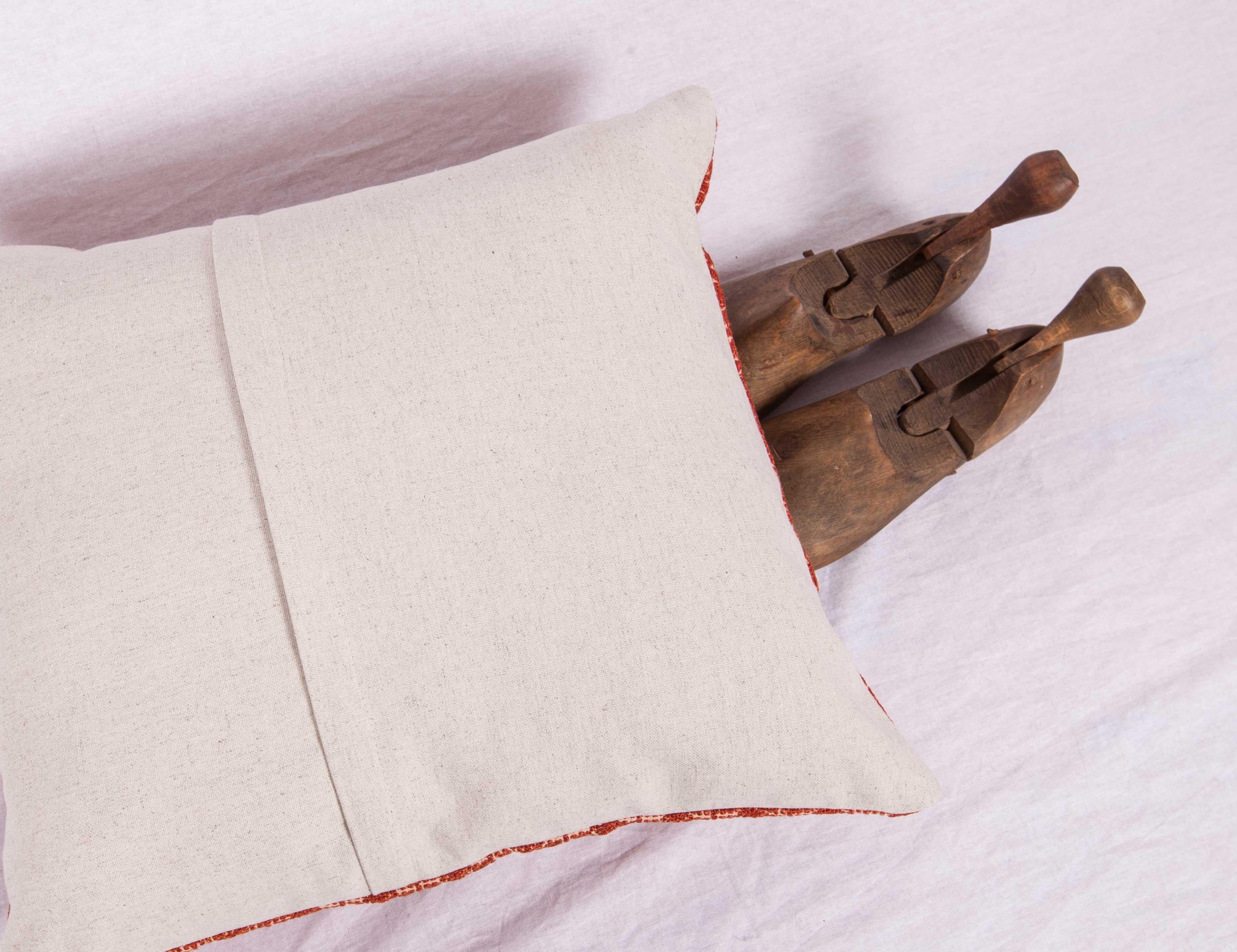 Moroccan Pillow Case Made from an Early 20th Century Fez Embroidery from Morocco For Sale