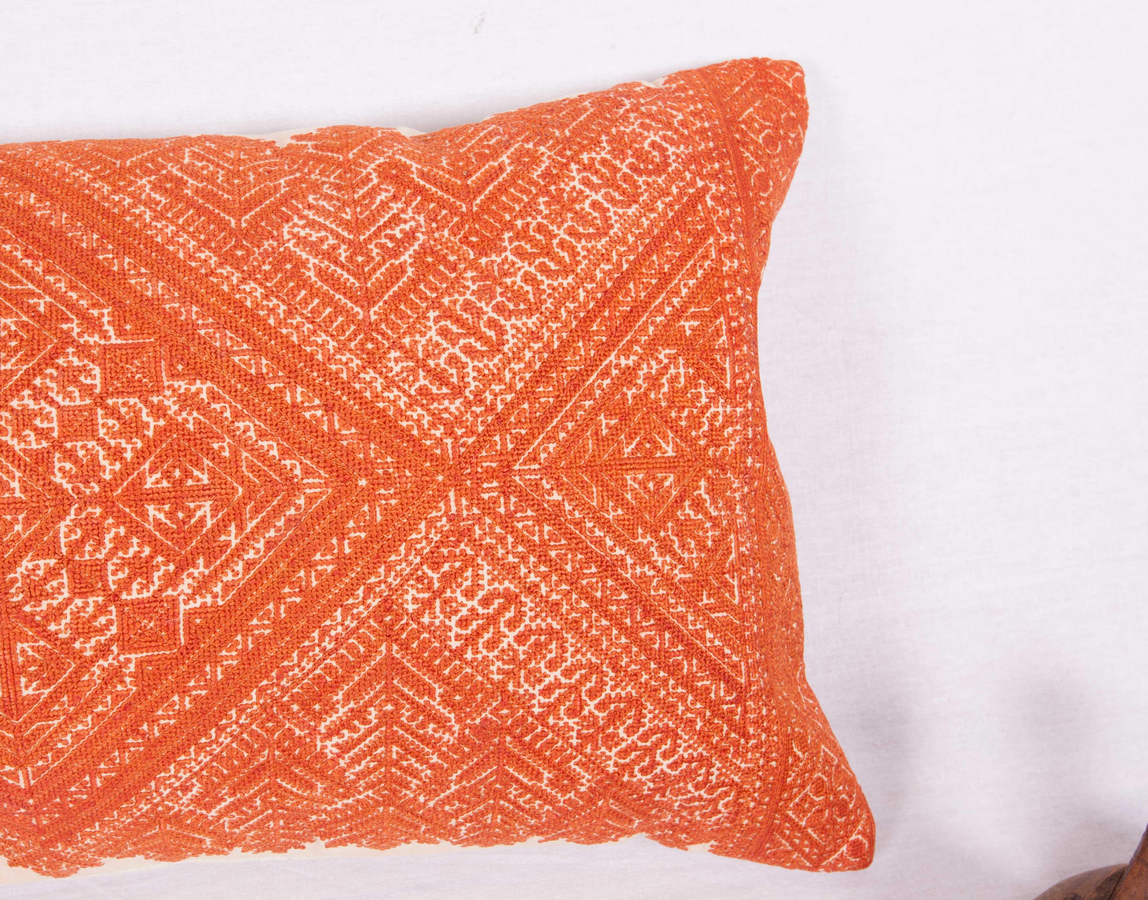 Embroidered Pillow Case Made from an Early 20th Century Fez Embroidery from Morocco