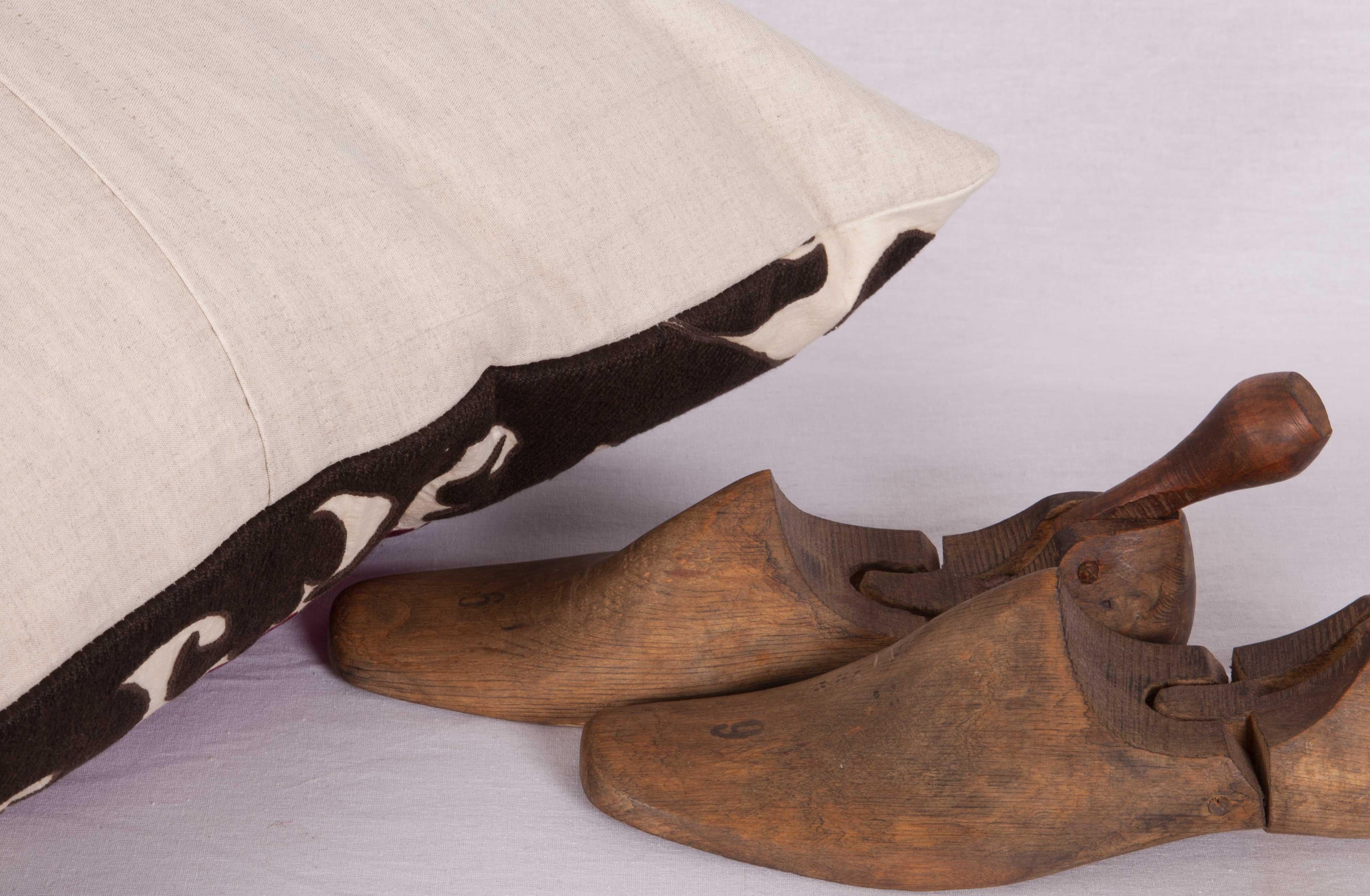 Silk Pillow Case Made from an Early 20th Century Suzani from Samarkand Uzbekistan