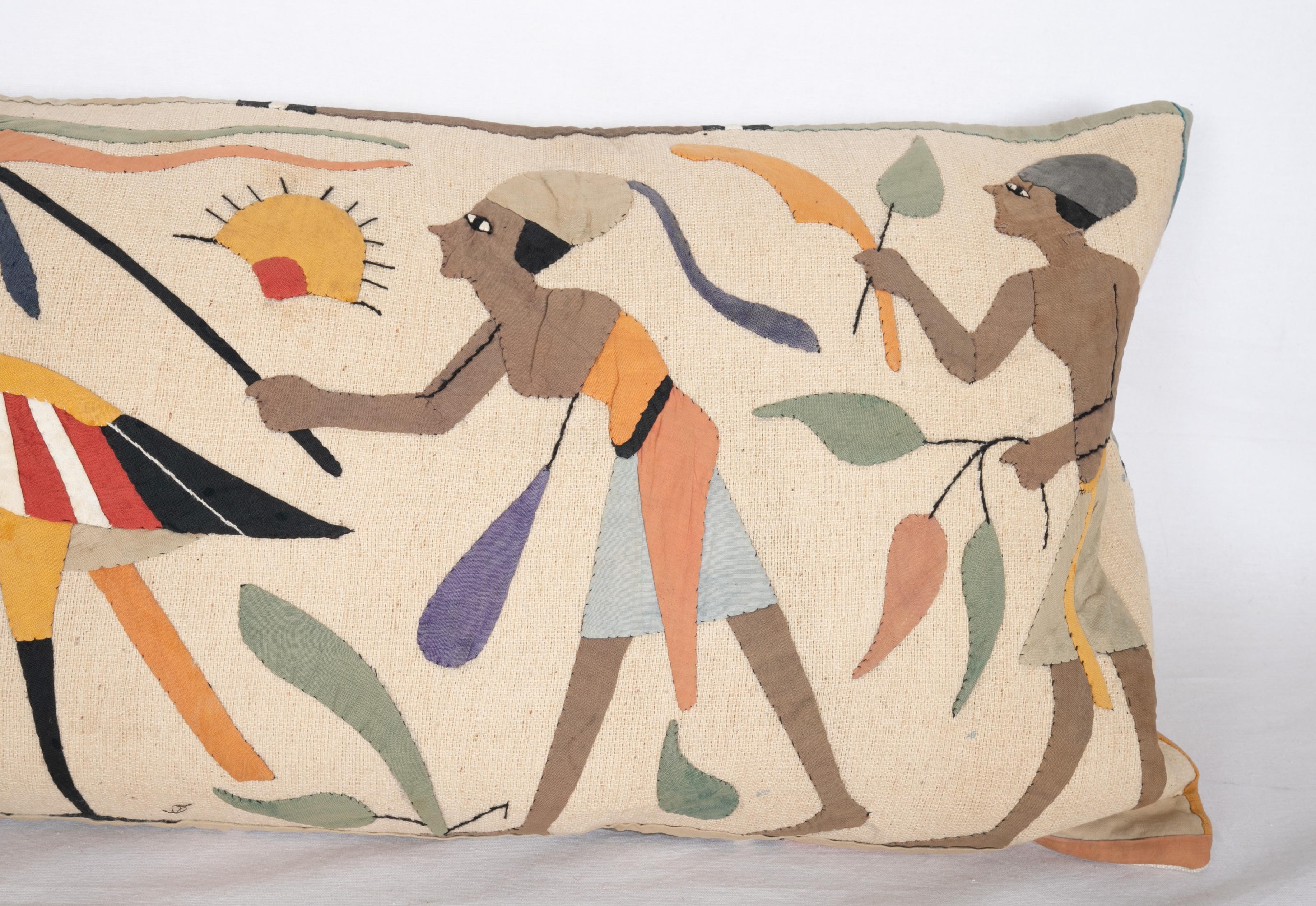 Pillow Case Made from an Egyptian Applique 'Khayamiya' Panel, Late 20th Century In Good Condition In Istanbul, TR