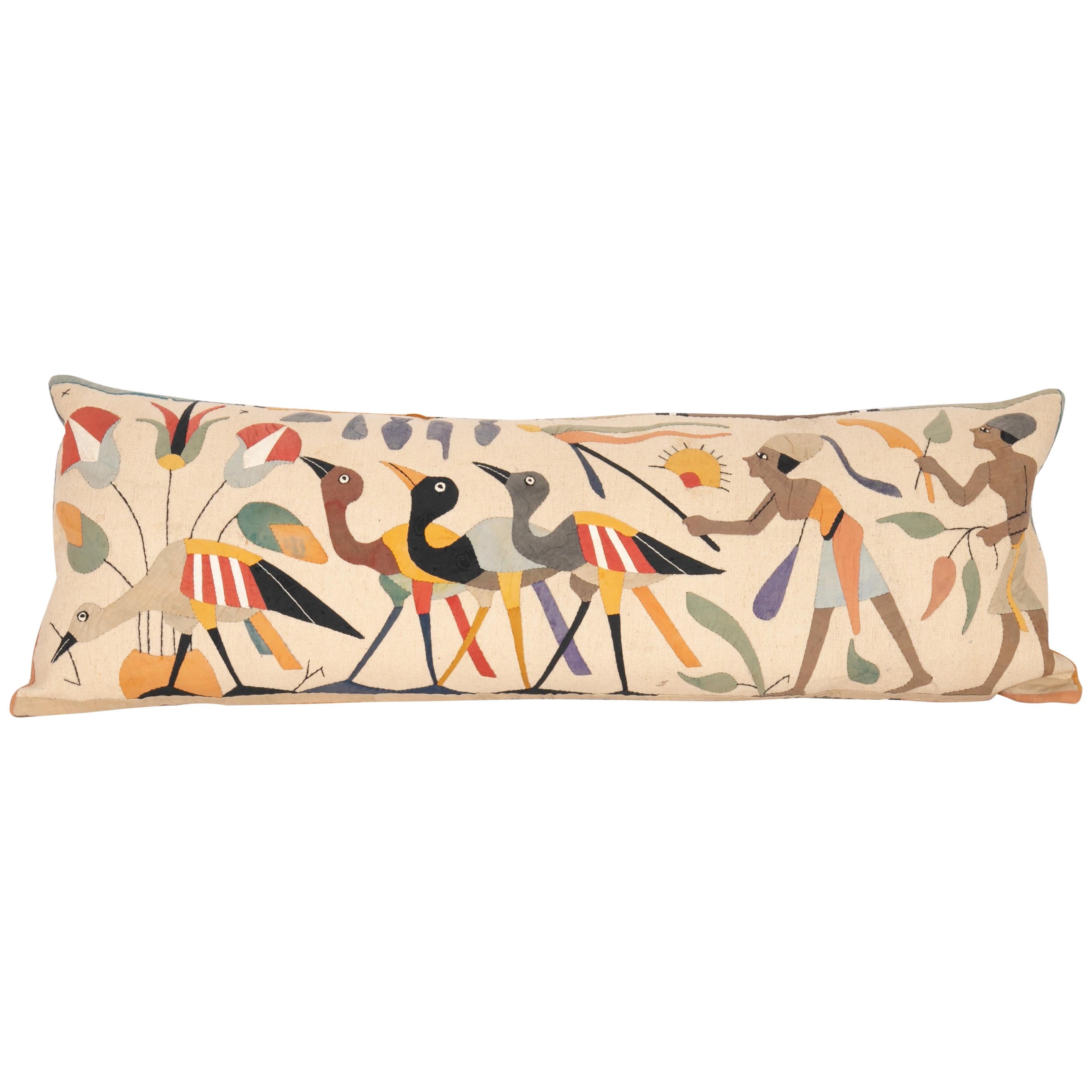Pillow Case Made from an Egyptian Applique 'Khayamiya' Panel, Late 20th Century