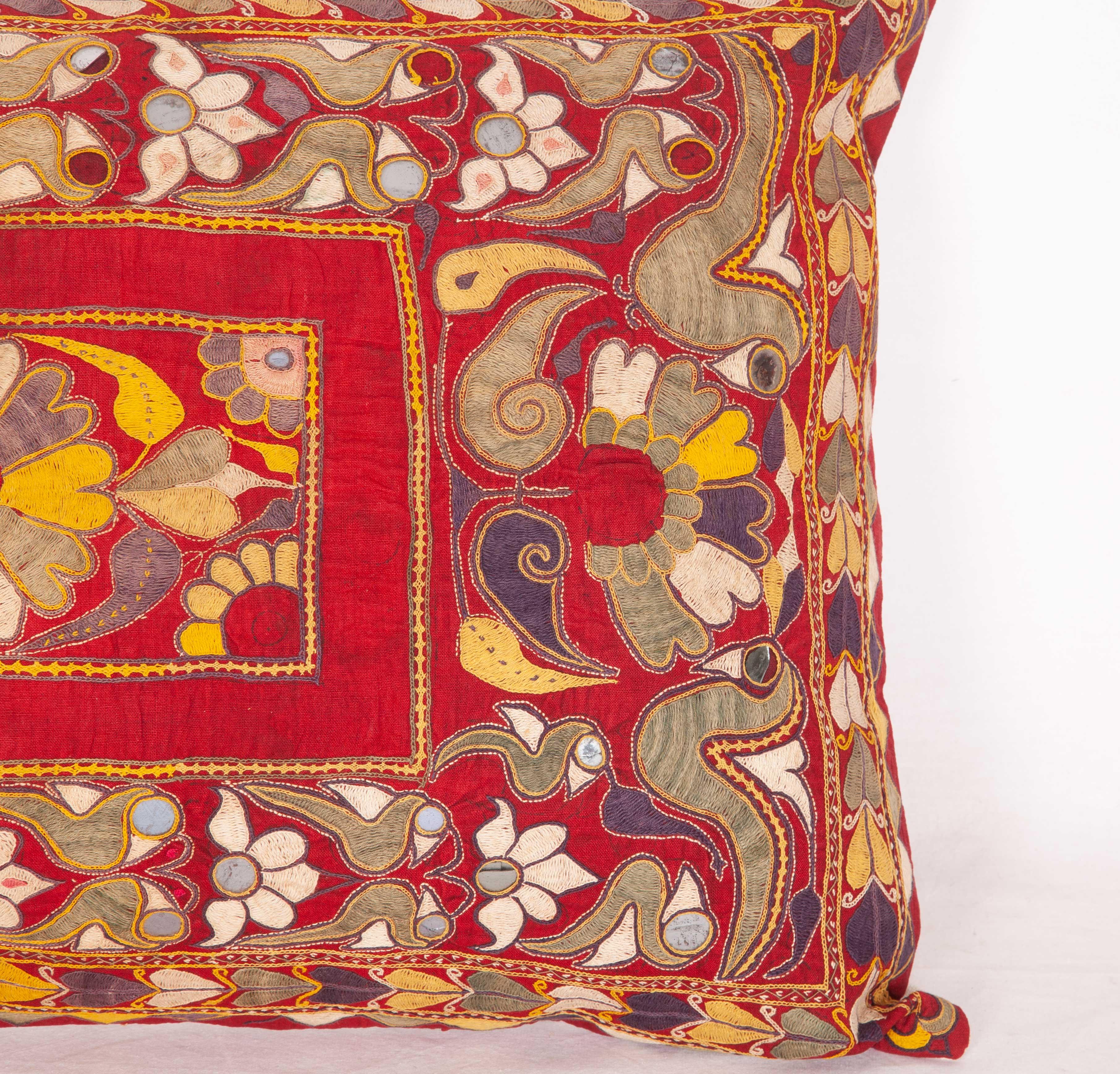Indian Pillow Case Made from an Early 20th Century Embroidery from Rajastan