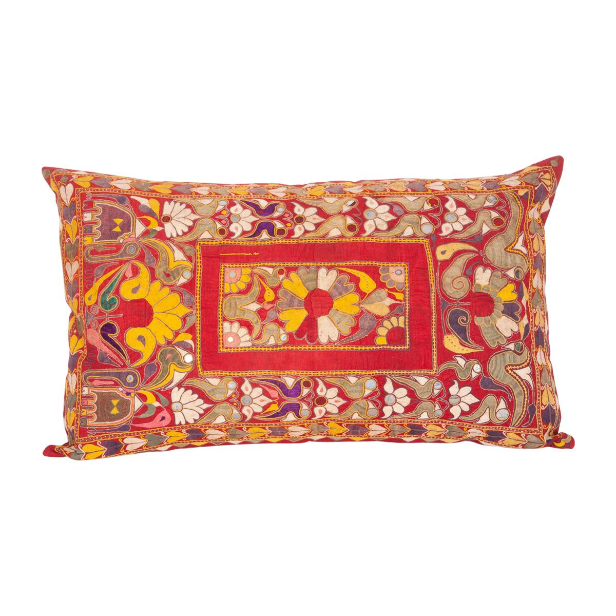 Pillow Case Made from an Early 20th Century Embroidery from Rajastan