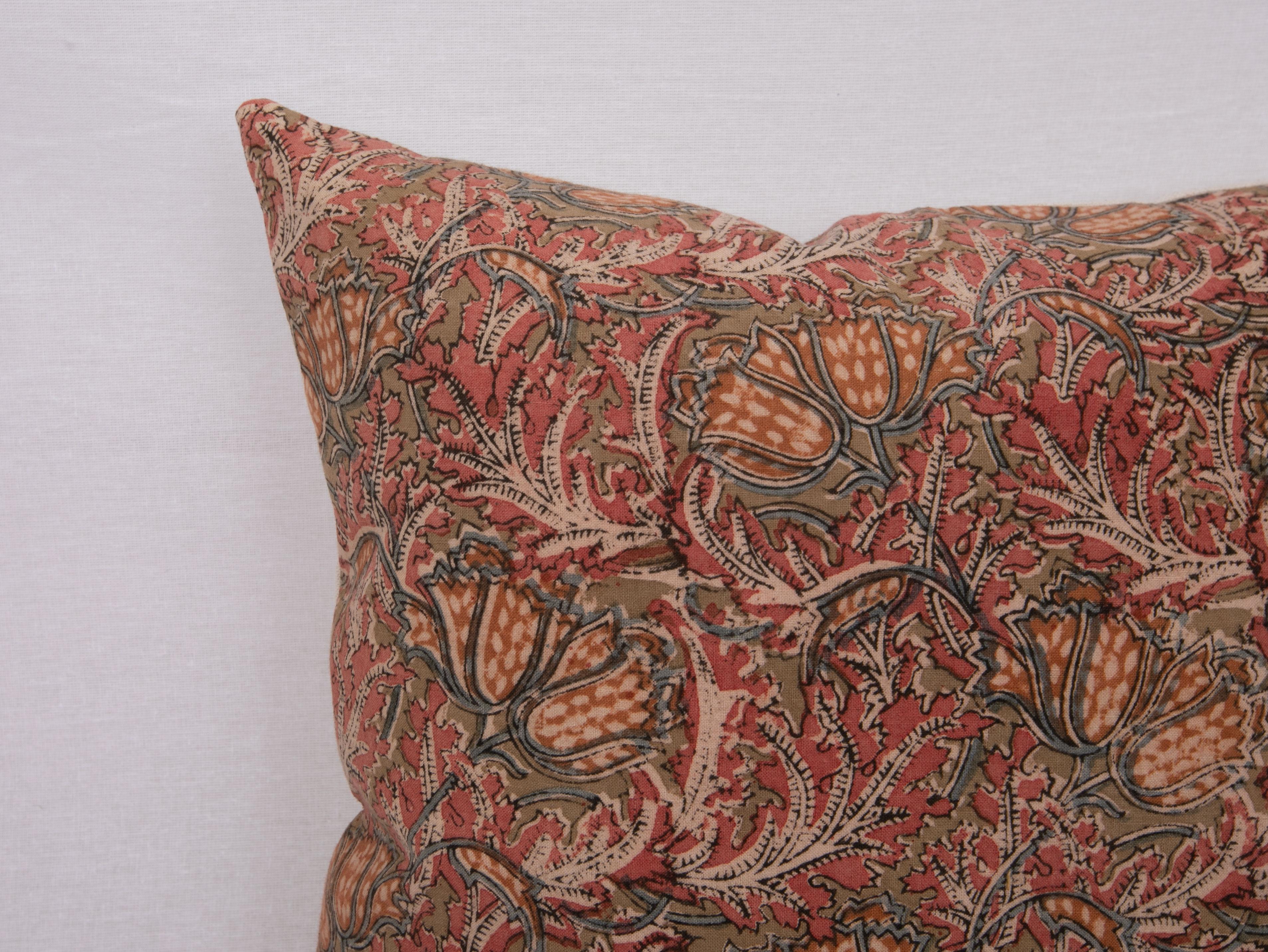 Islamic Pillow Case Made from an Indian Kalamkari, Early 20th C For Sale