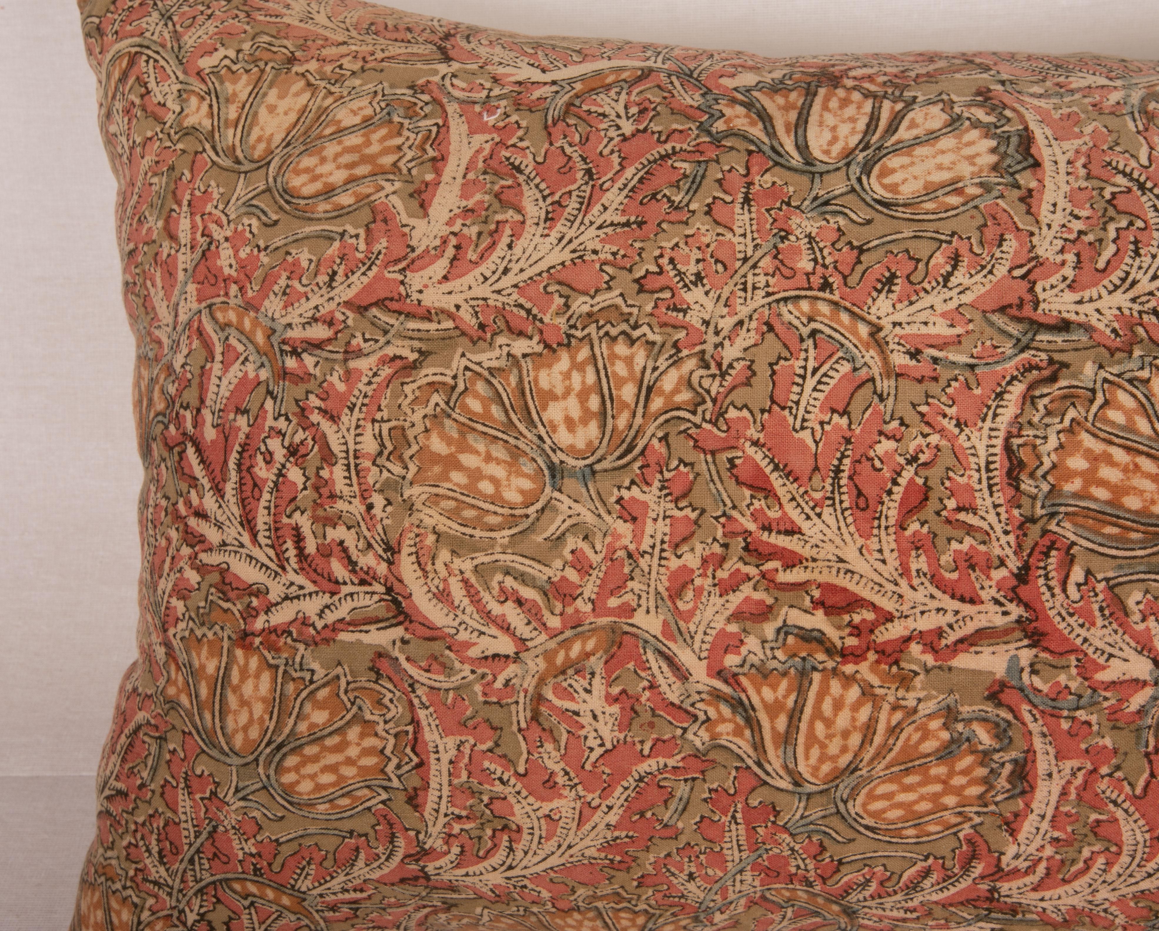 Pillow Case Made from an Indian Kalamkari, Early 20th Century In Good Condition In Istanbul, TR