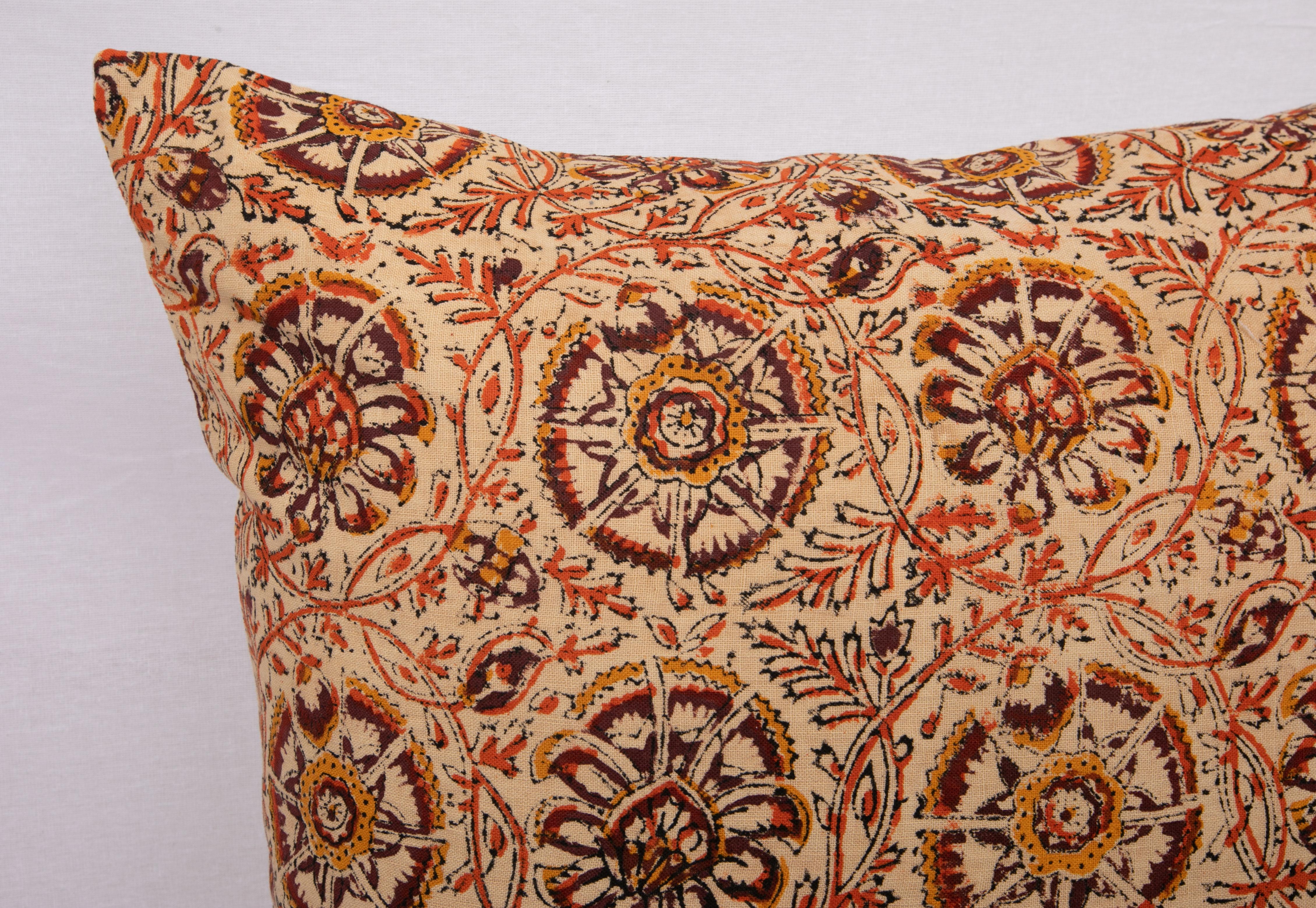 Pillow Case Made from an Indian Kalamkari, Early 20th Century In Good Condition For Sale In Istanbul, TR