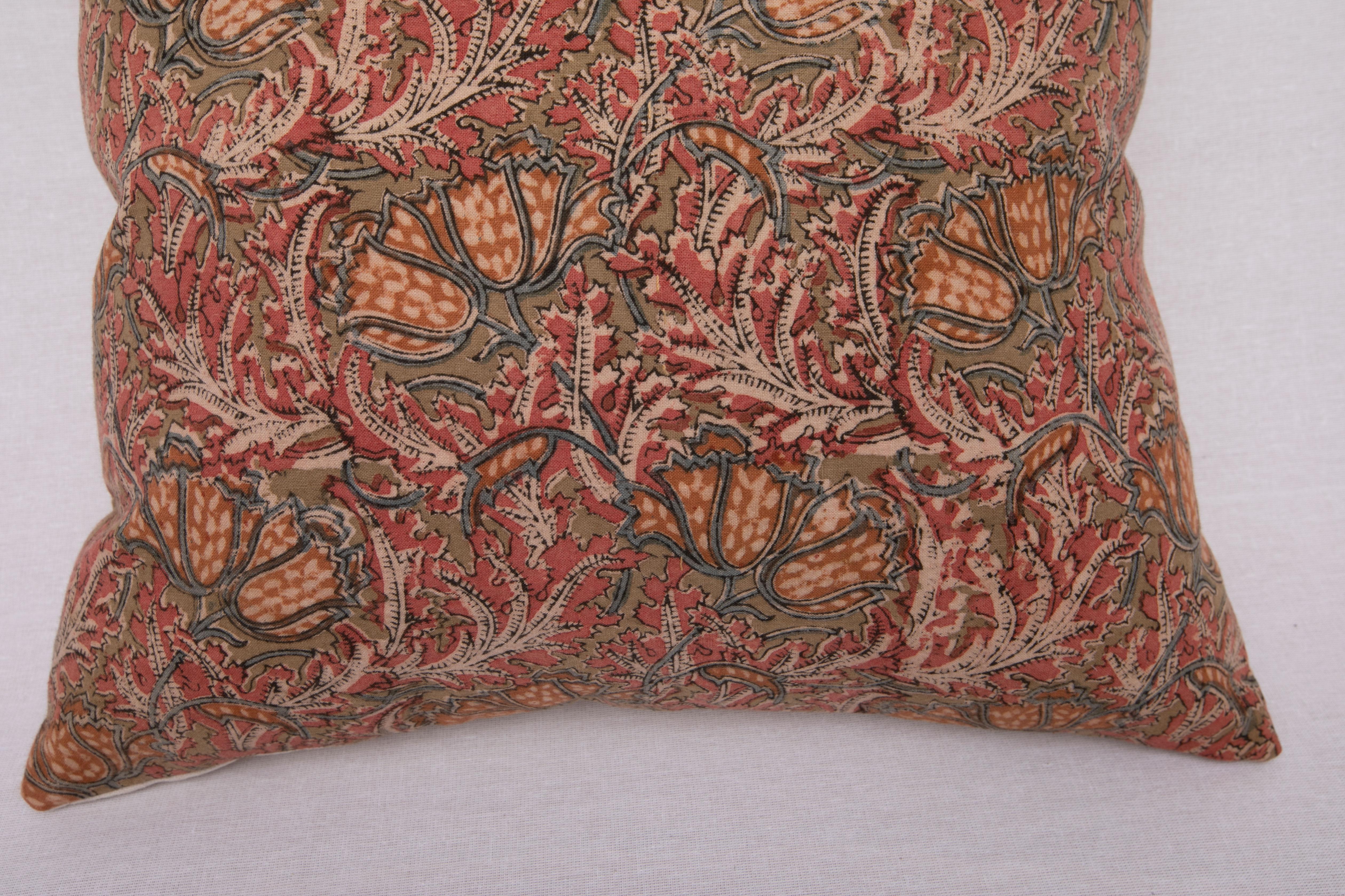 20th Century Pillow Case Made from an Indian Kalamkari, Early 20th C For Sale