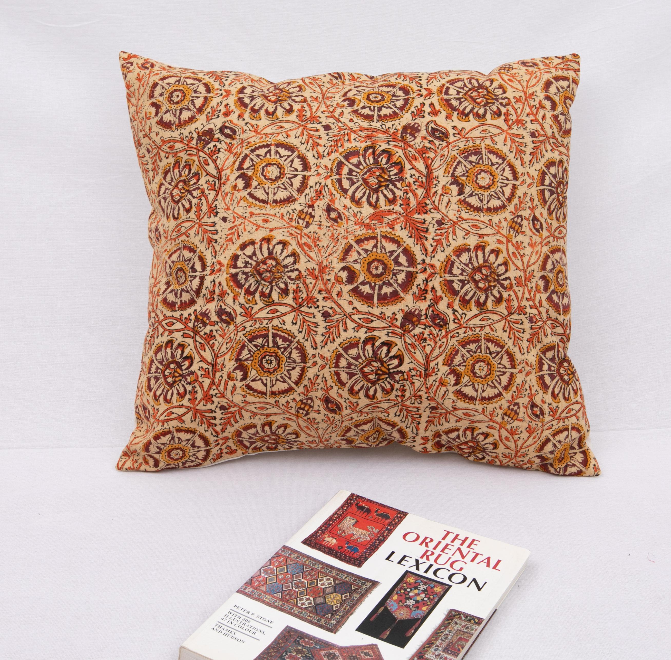 20th Century Pillow Case Made from an Indian Kalamkari, Early 20th C For Sale