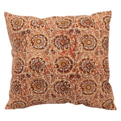 Pillow Case Made from an Indian Kalamkari, Early 20th C