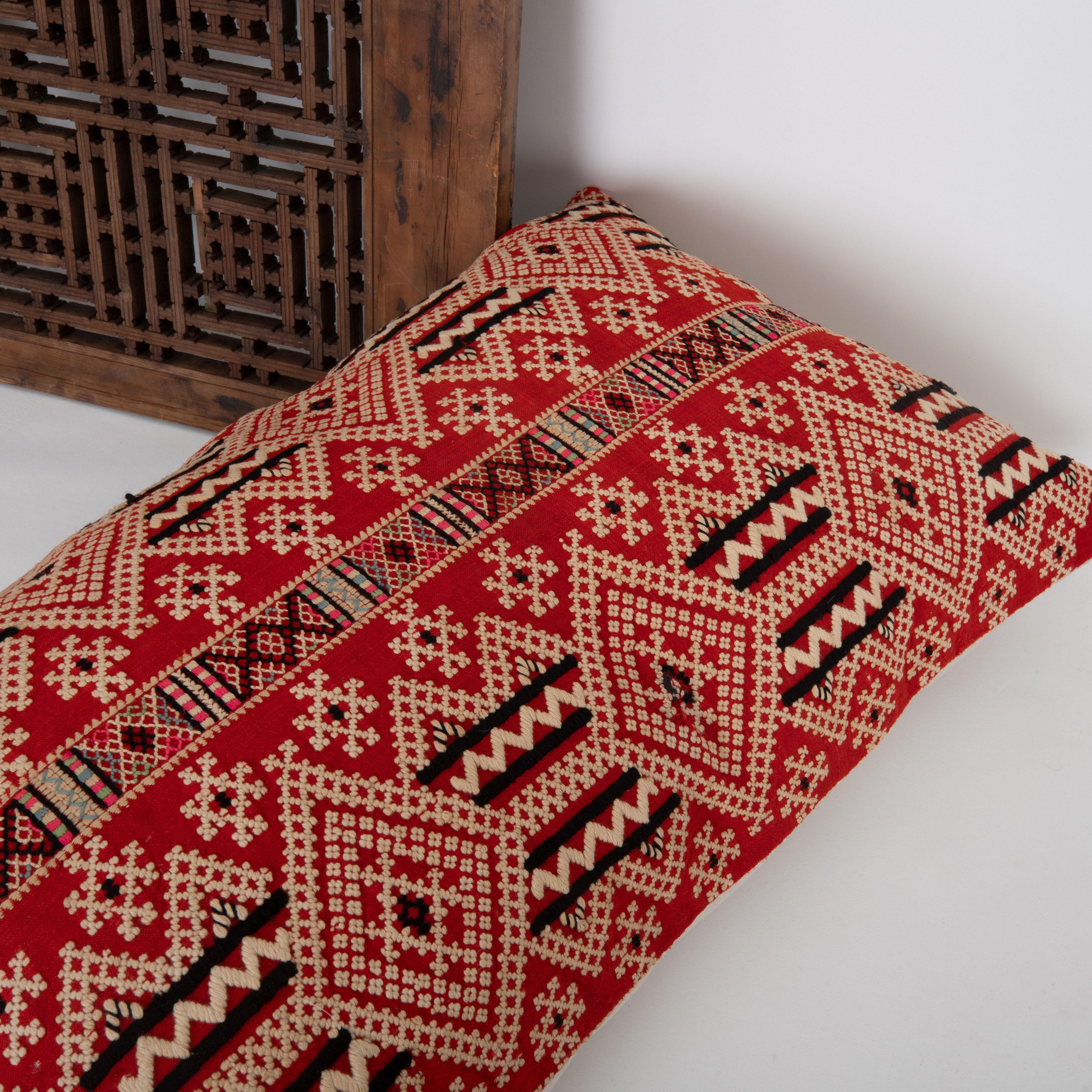 20th Century Pillow Case Made From an Mid 20th C Eastern European Apron For Sale