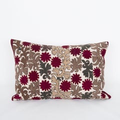 Pillow Case Made from an Old Uzbek Silk Suzani