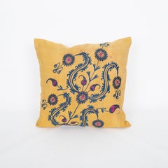 Pillow Case Made from an Old Uzbek Silk Suzani