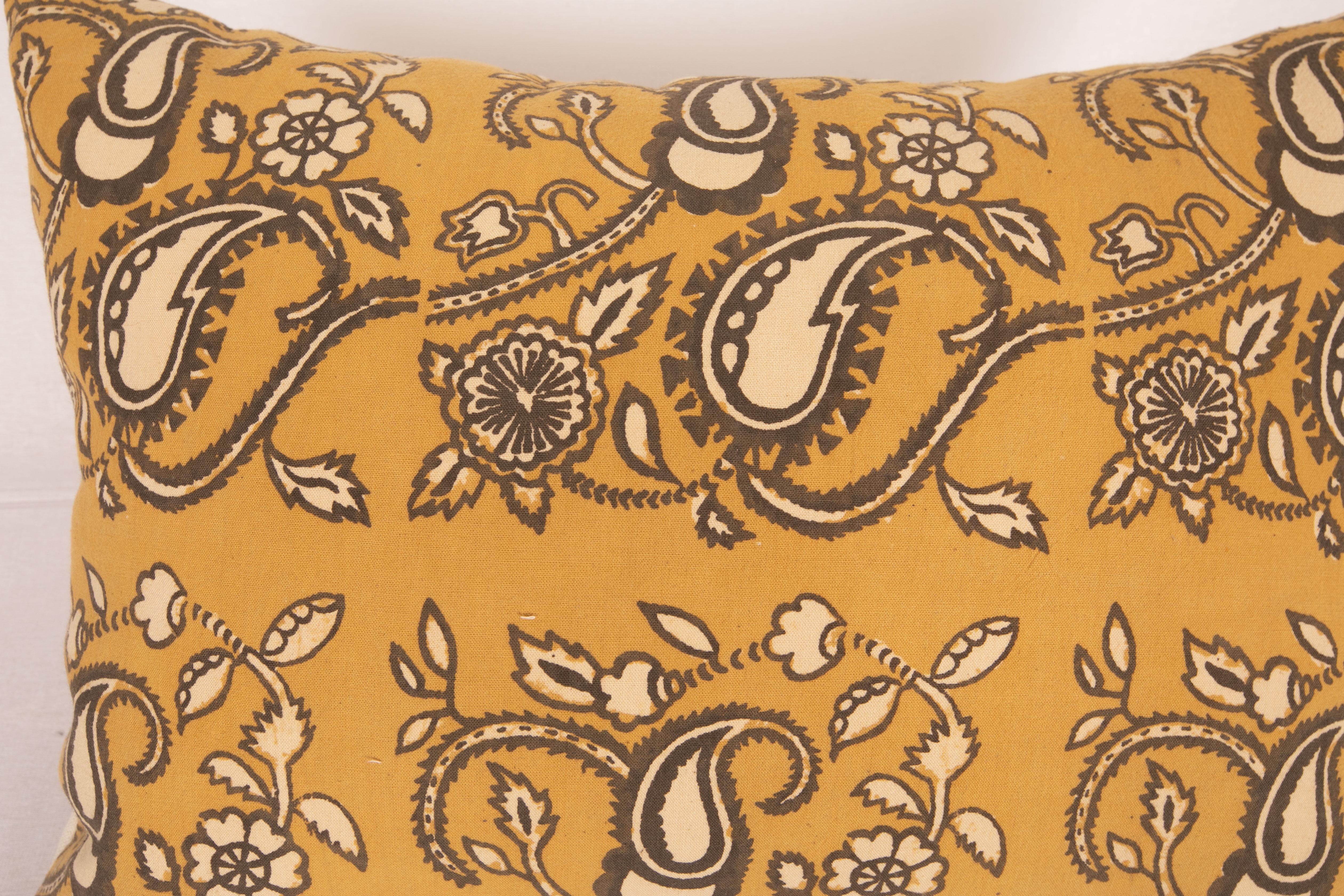 Islamic Pillow Case Made from an Uzbek Block Print, Early 20th C For Sale