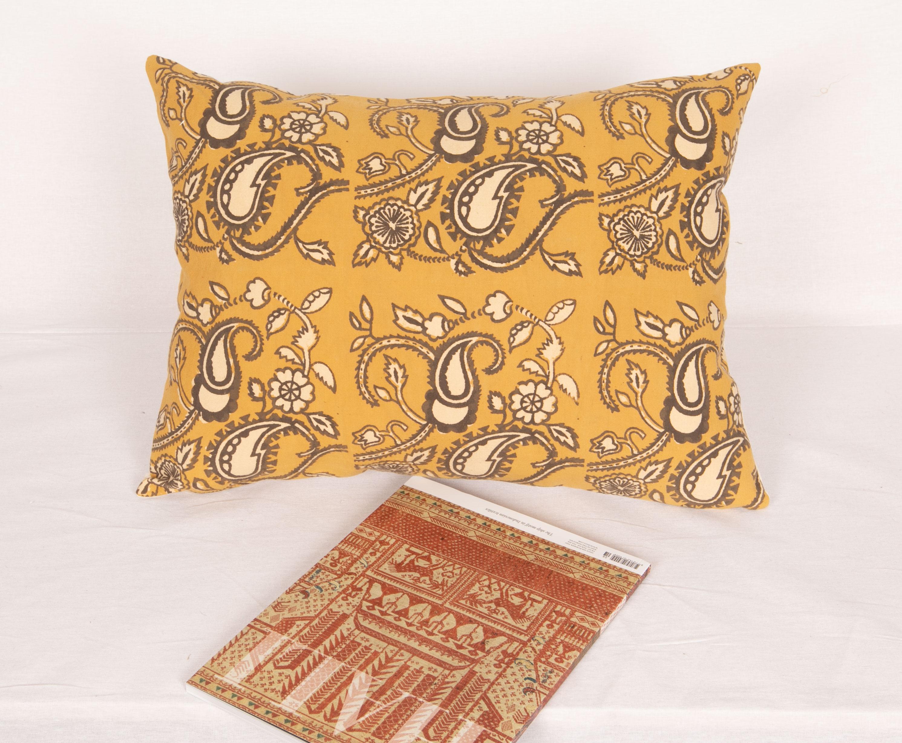 Indian Pillow Case Made from an Uzbek Block Print, Early 20th Century For Sale