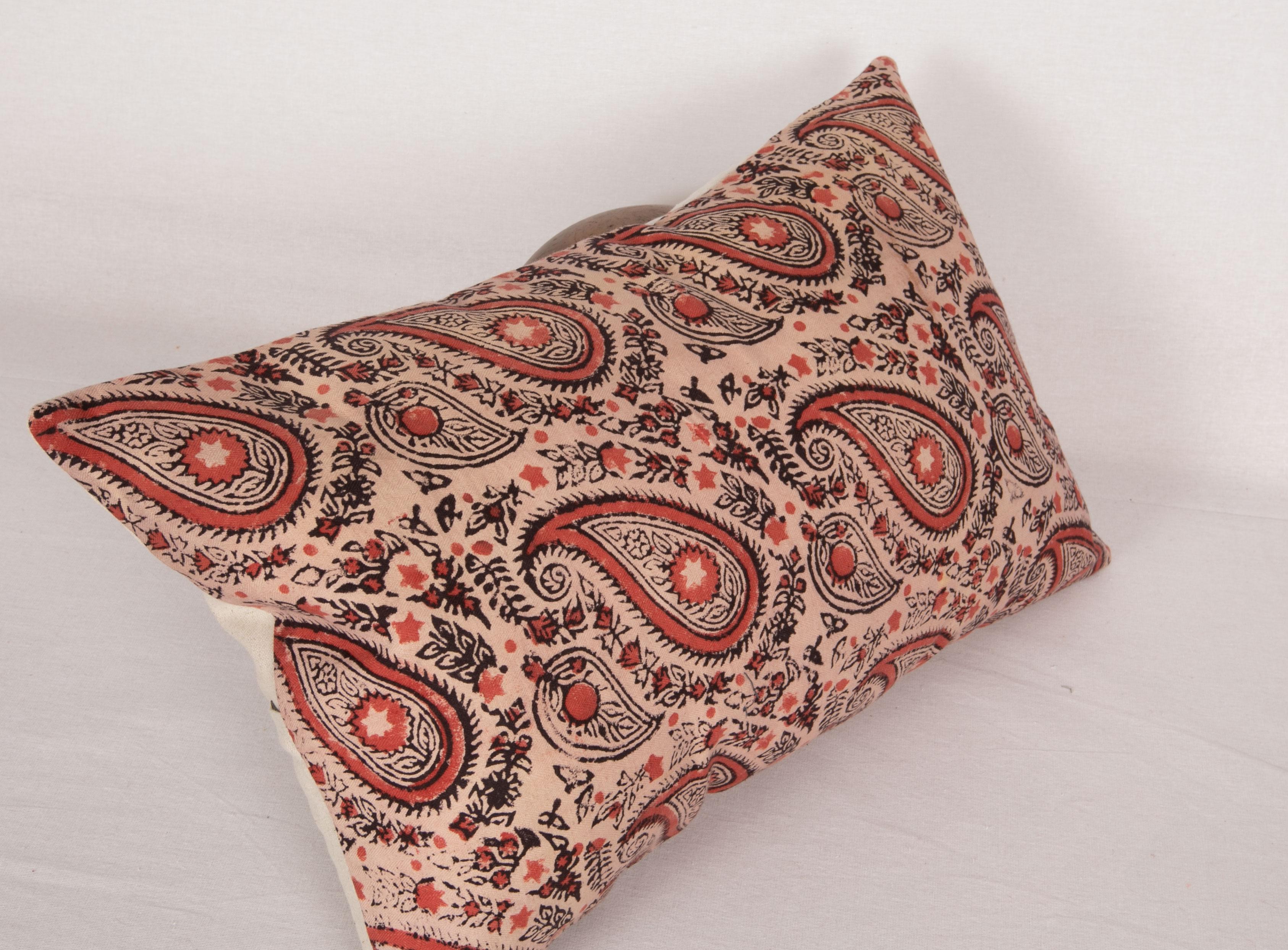 Pillow Case Made from an Uzbek Block Print, Early 20th C For Sale 1