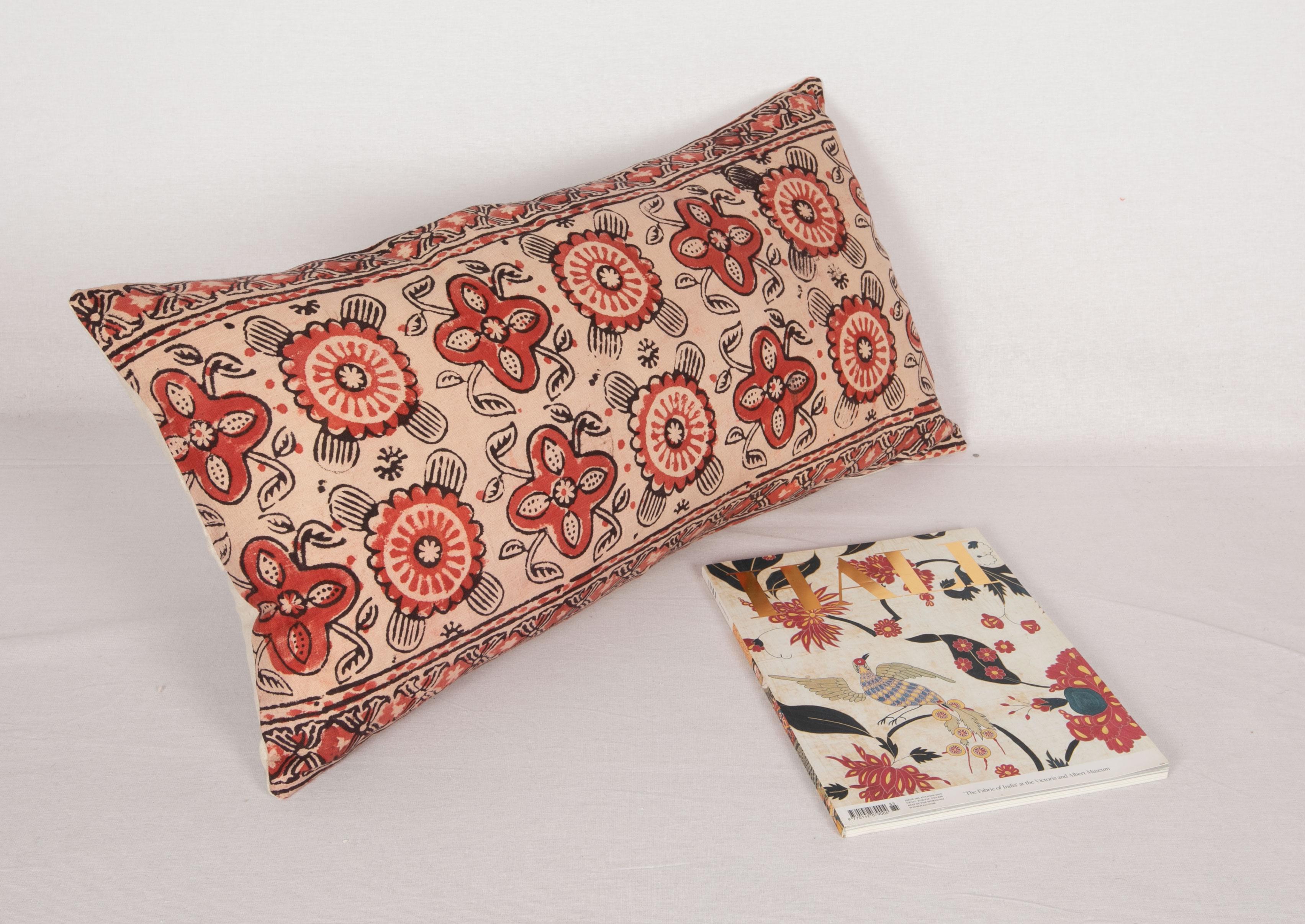 Pillow Case Made from an Uzbek Block Print, Early 20th C For Sale 1
