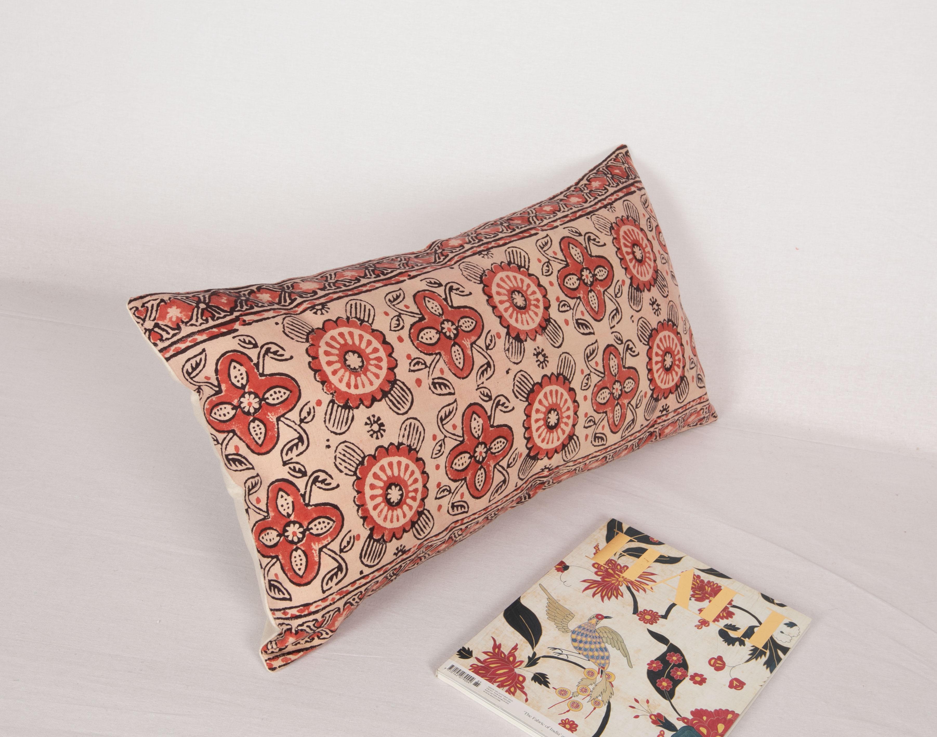 Pillow Case Made from an Uzbek Block Print, Early 20th C For Sale 2