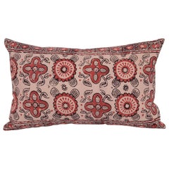 Pillow Case Made from an Uzbek Block Print, Early 20th C.